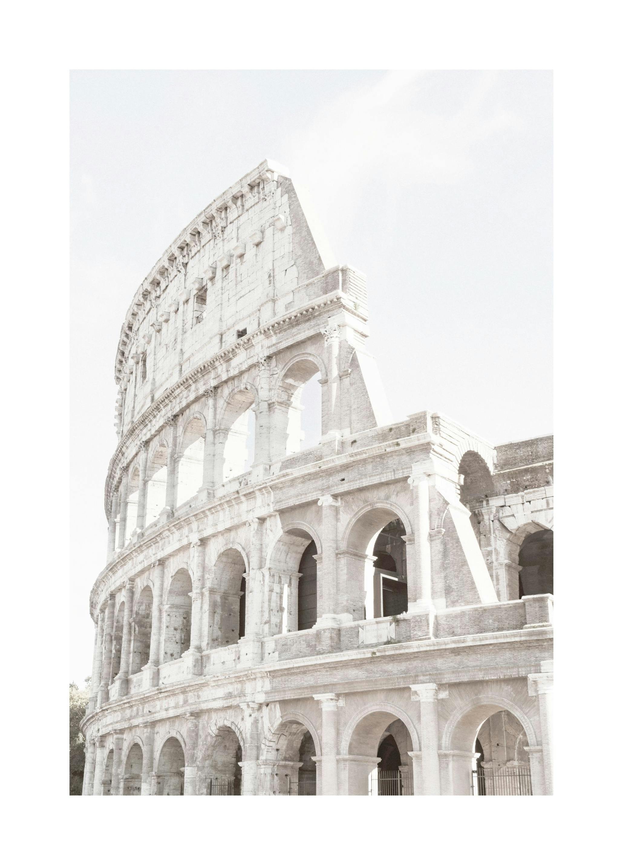 Białe Koloseum Plakat (30x40 cm) - Poster Store