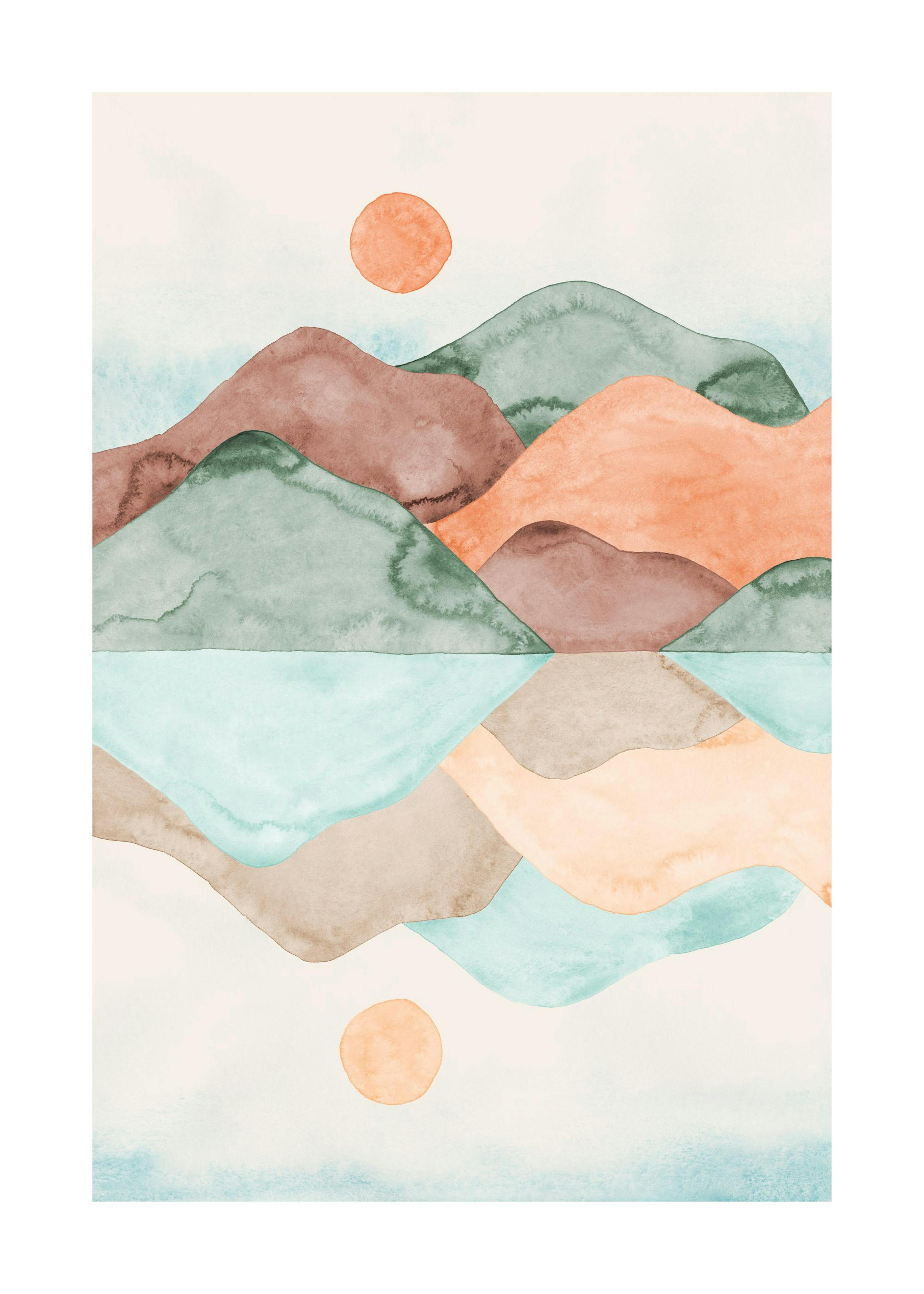 Watercolour Reflection Poster 0