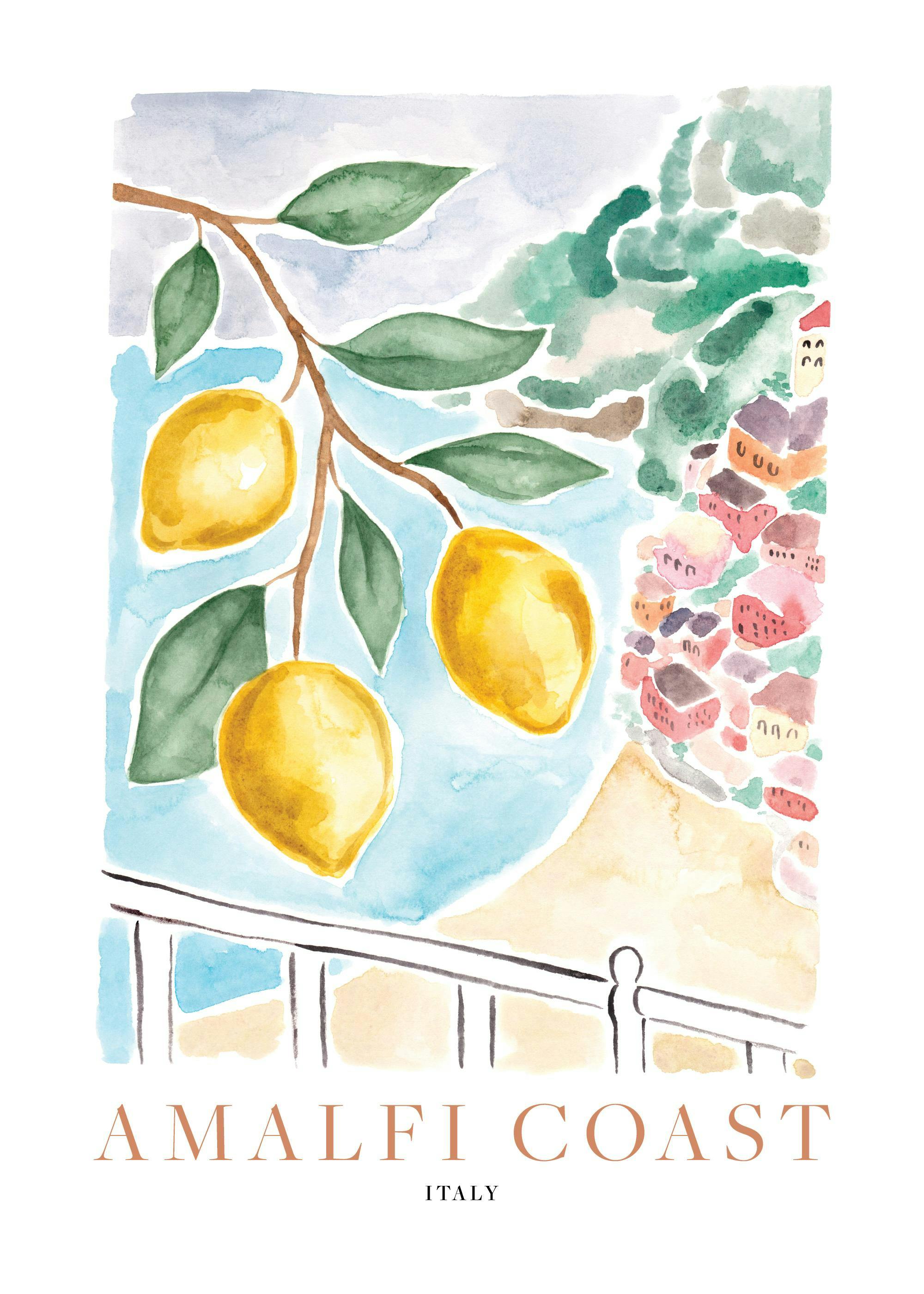 Amalfi Coast Zitronen Poster 0