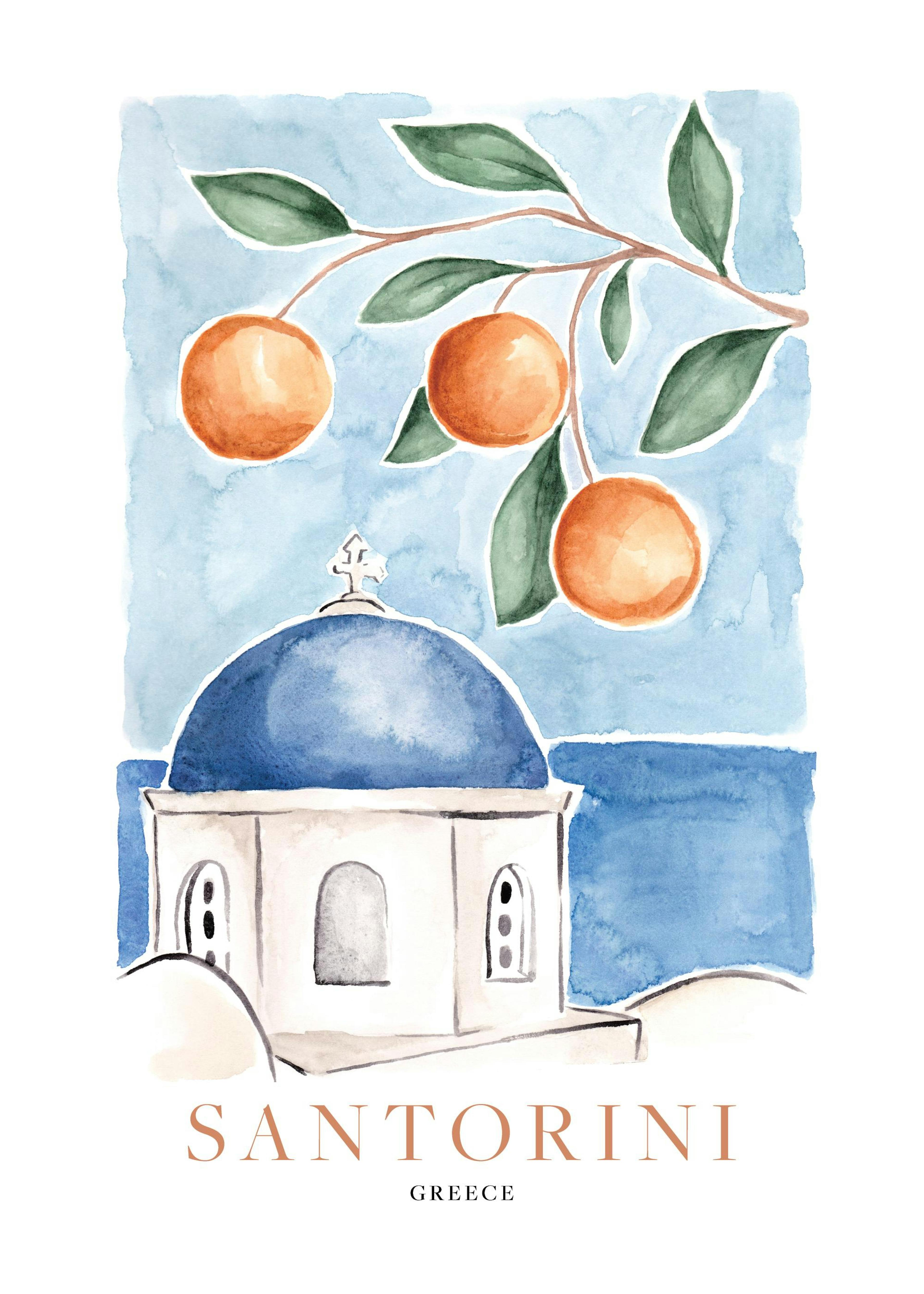 Santorini Oranges Poster 0