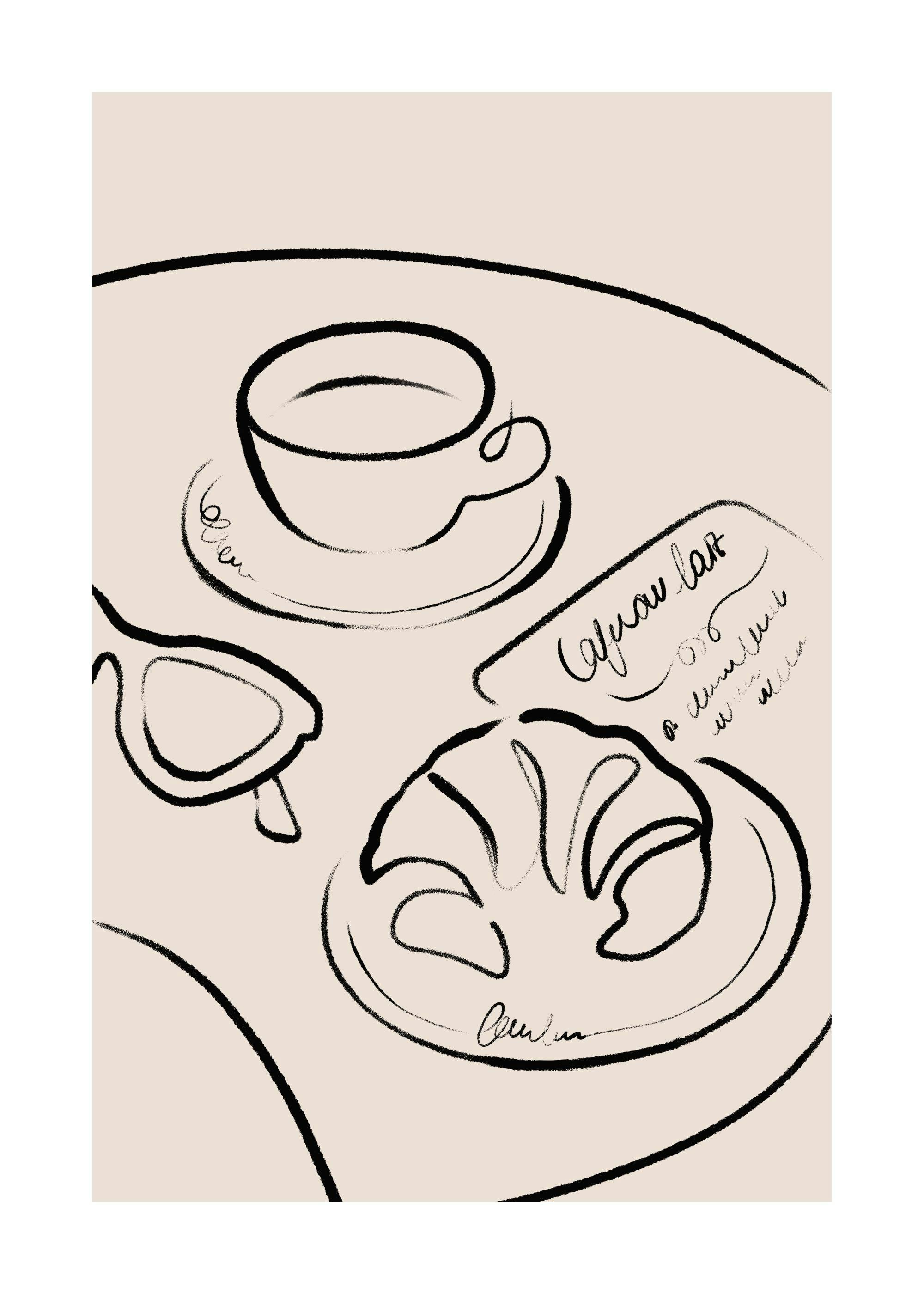 Petit-déjeuner Français Poster 0