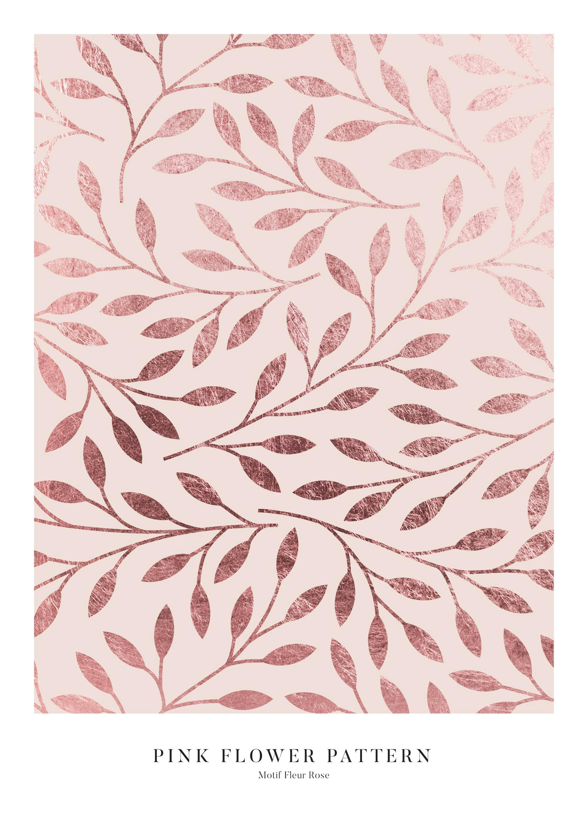 Pinkes Blumenmuster Poster 0