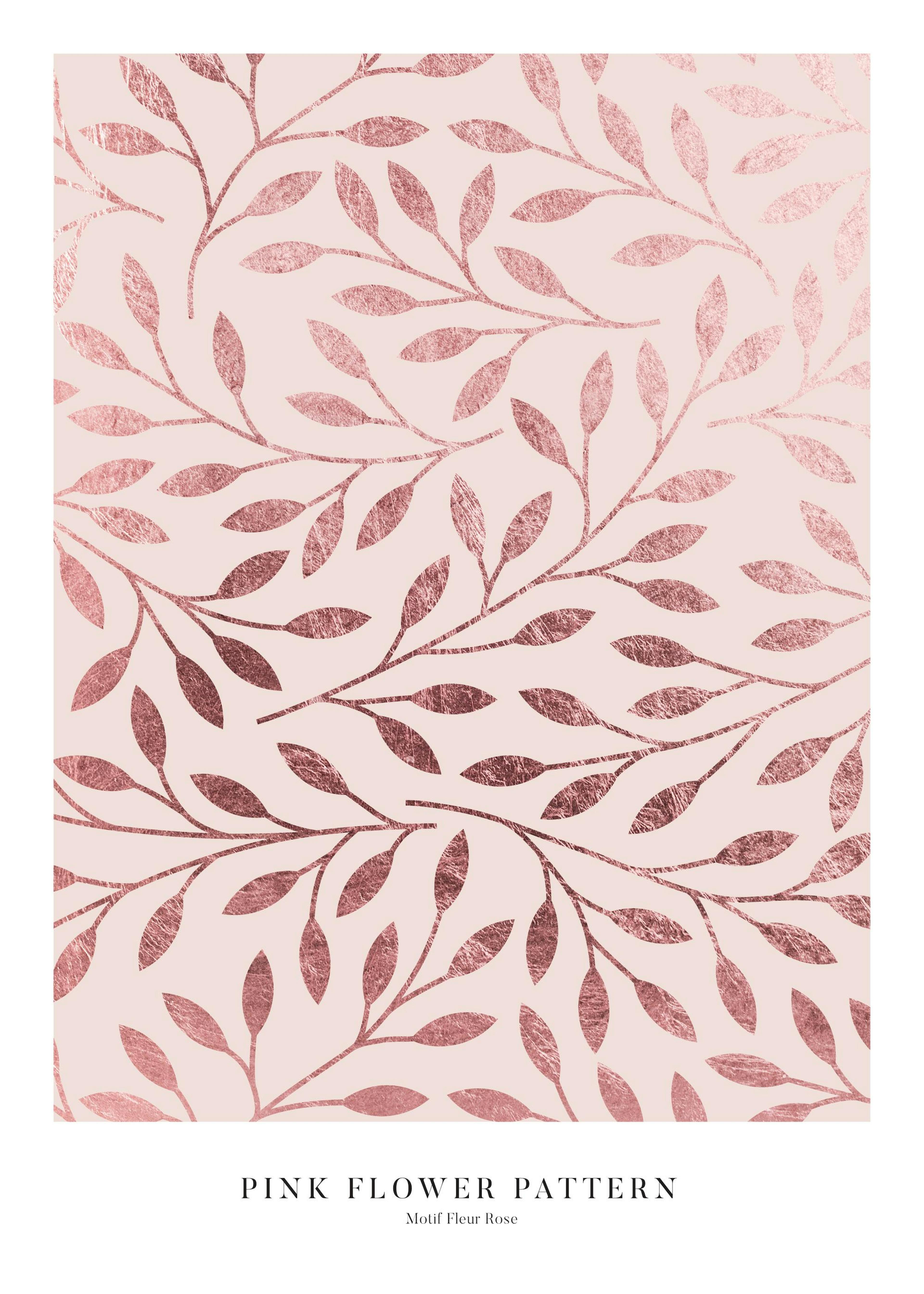 Pink Flower Pattern Poster 0