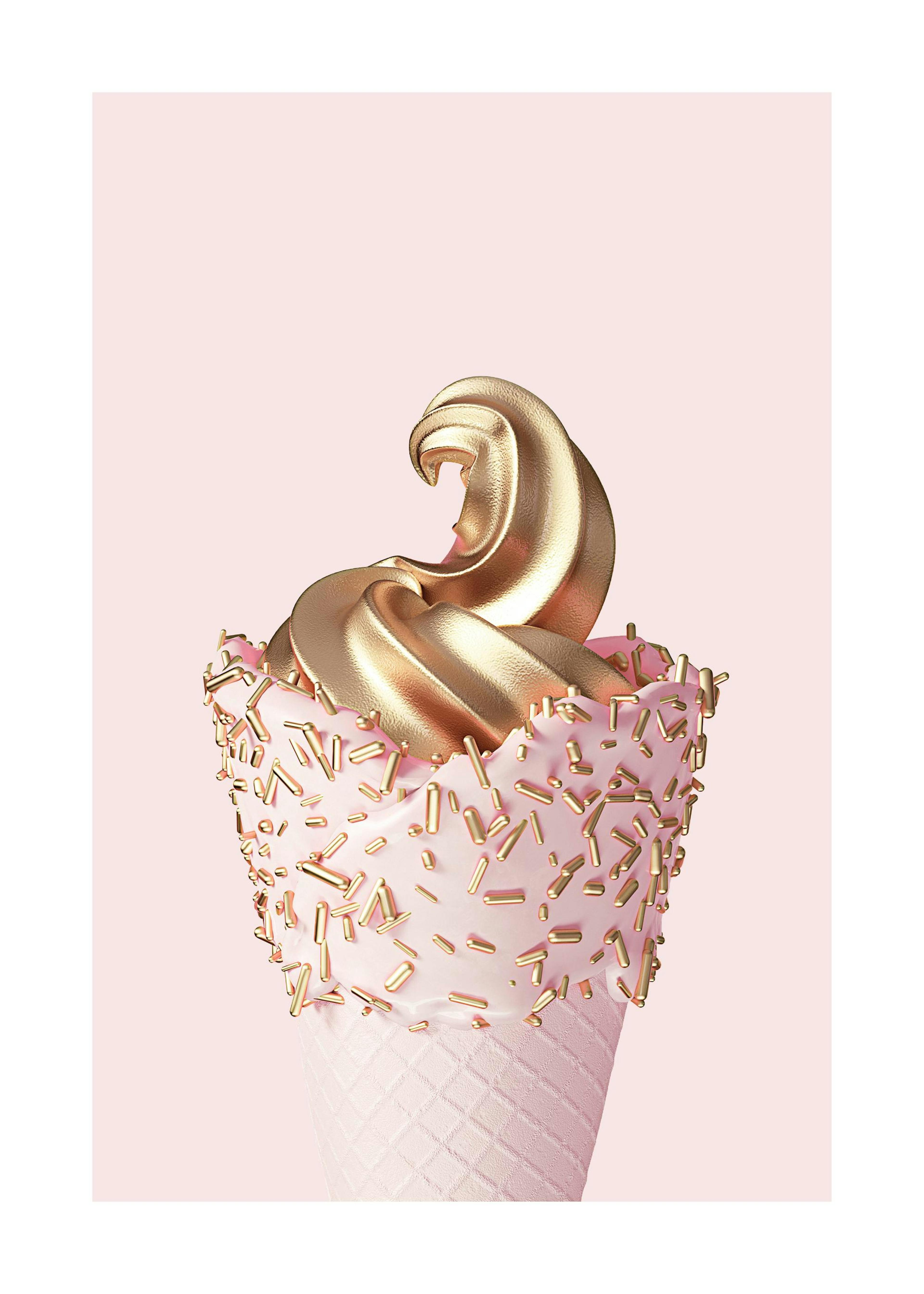 Pink Ice Cream Poster 0