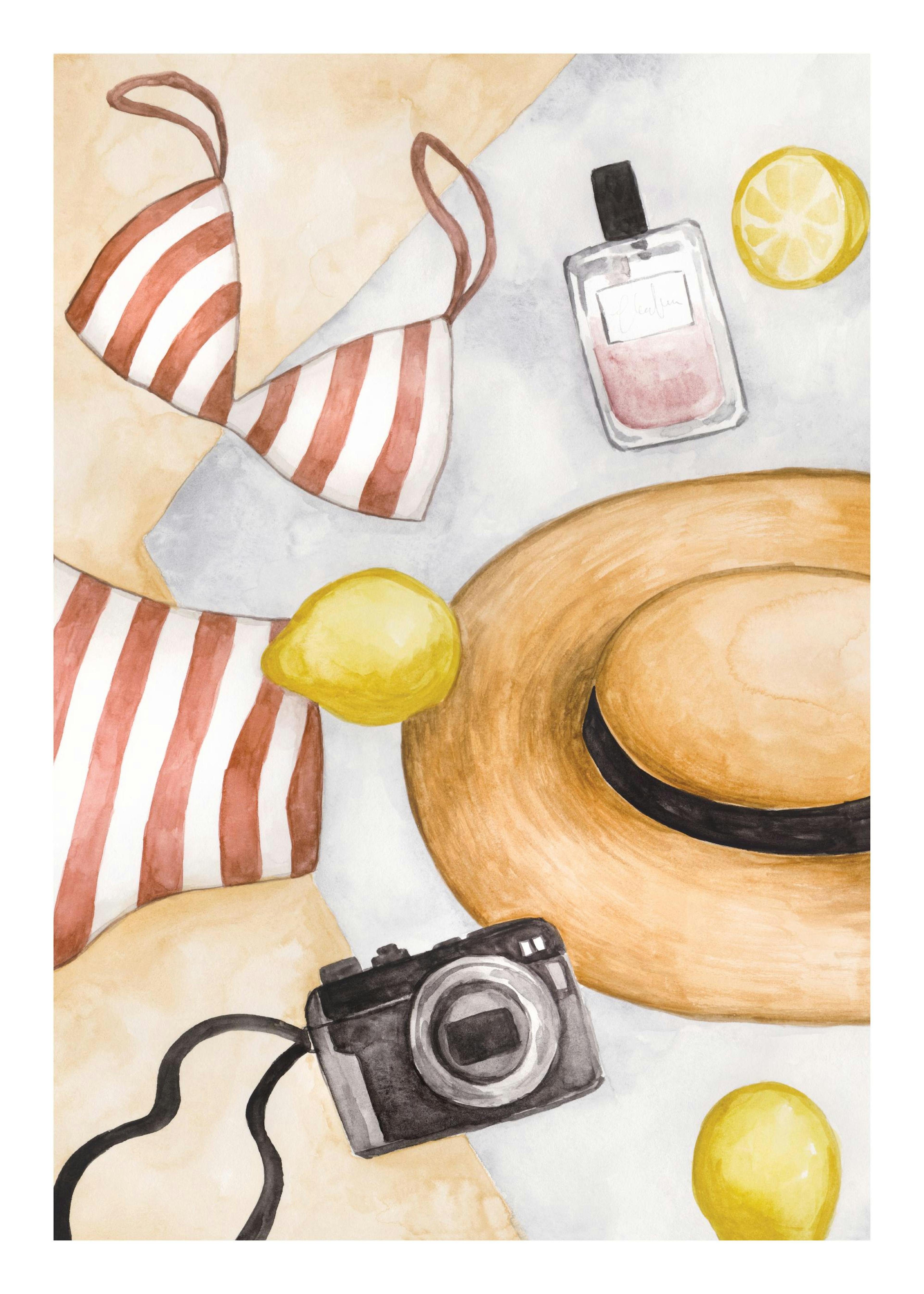 Aquarel Strand Stijl No1 Poster 0