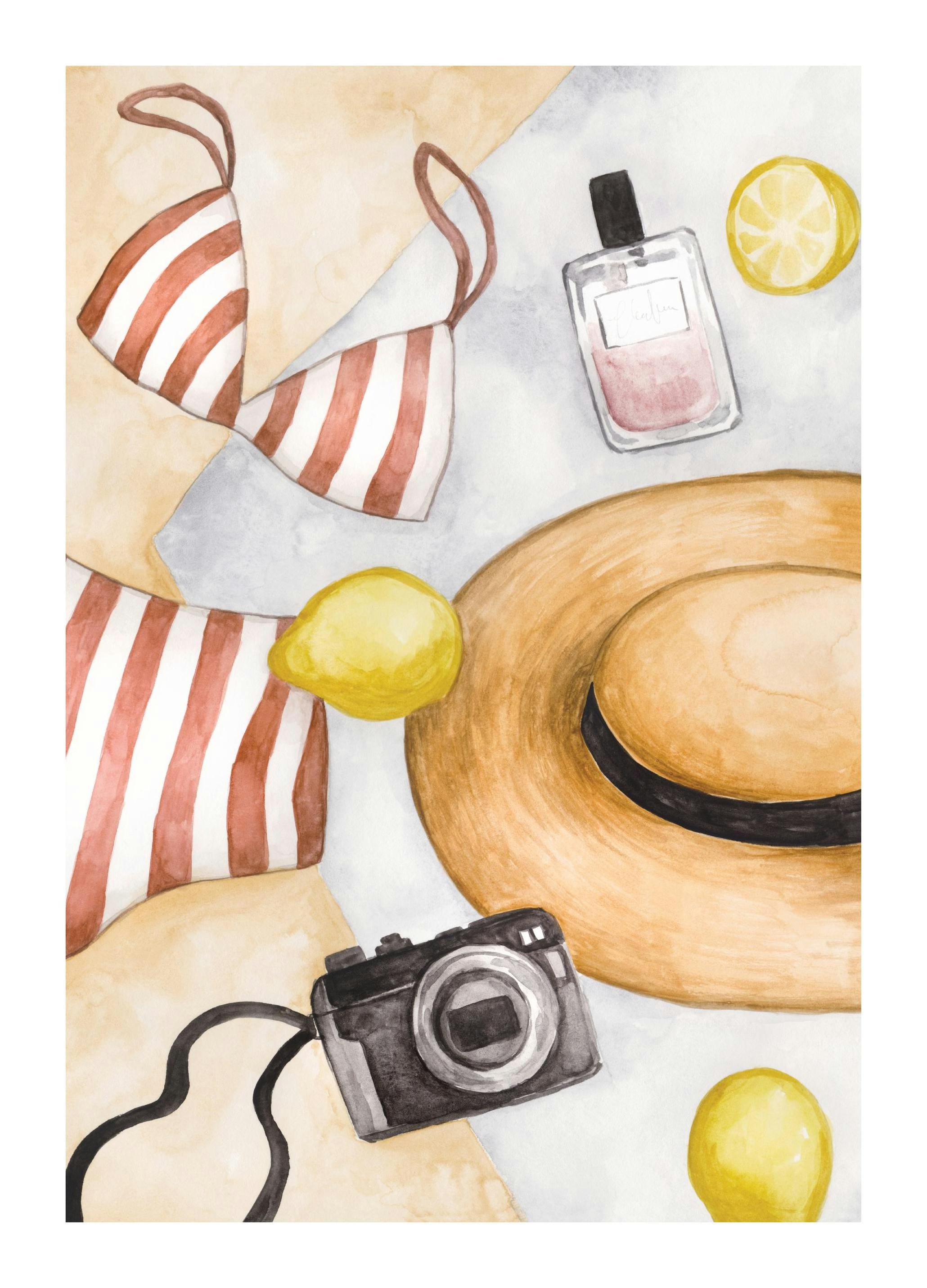 Spiaggia in stile acquarello No1 Poster (30x40 cm) - Poster Store