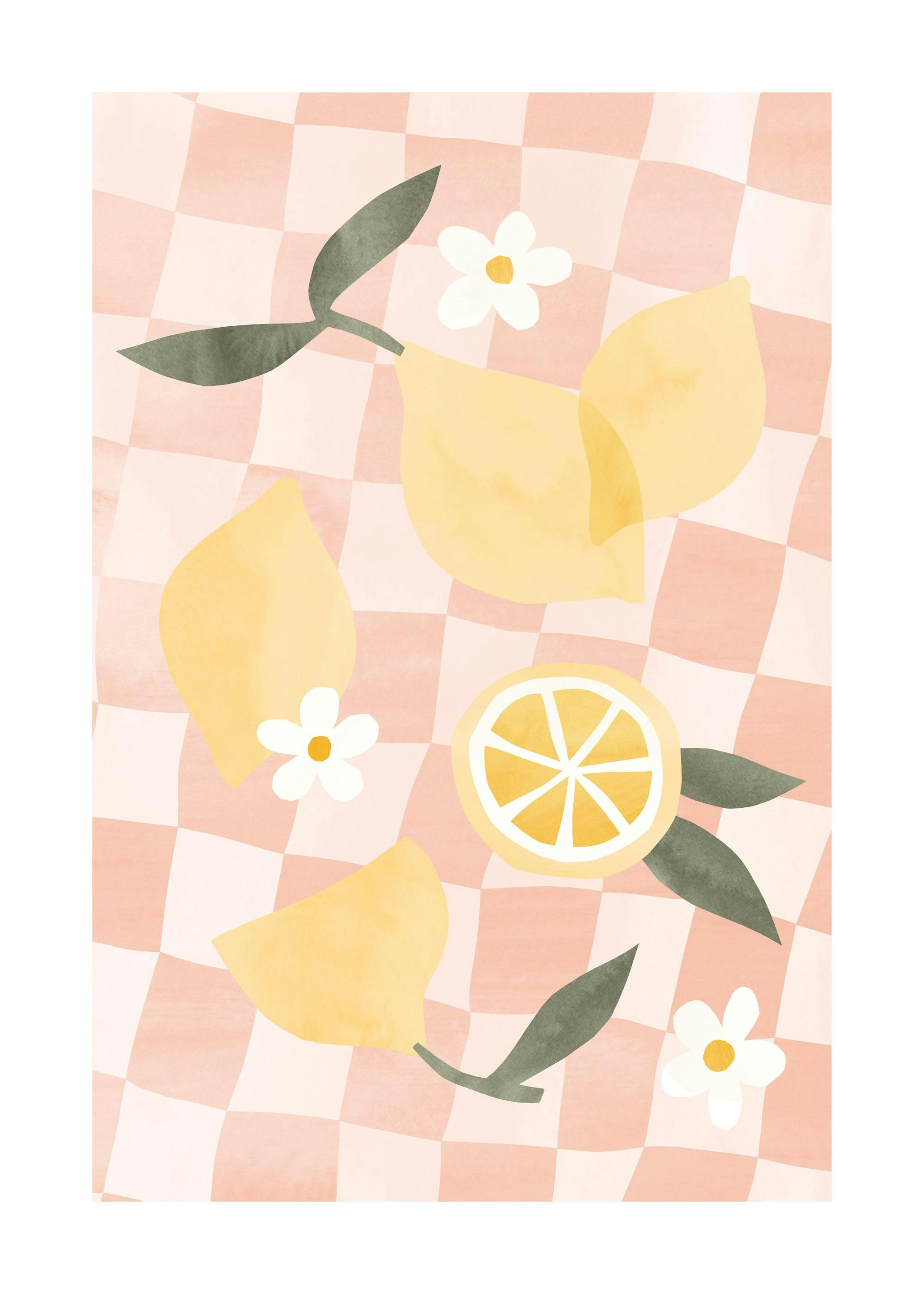 Picnic astratto di limone Poster 0