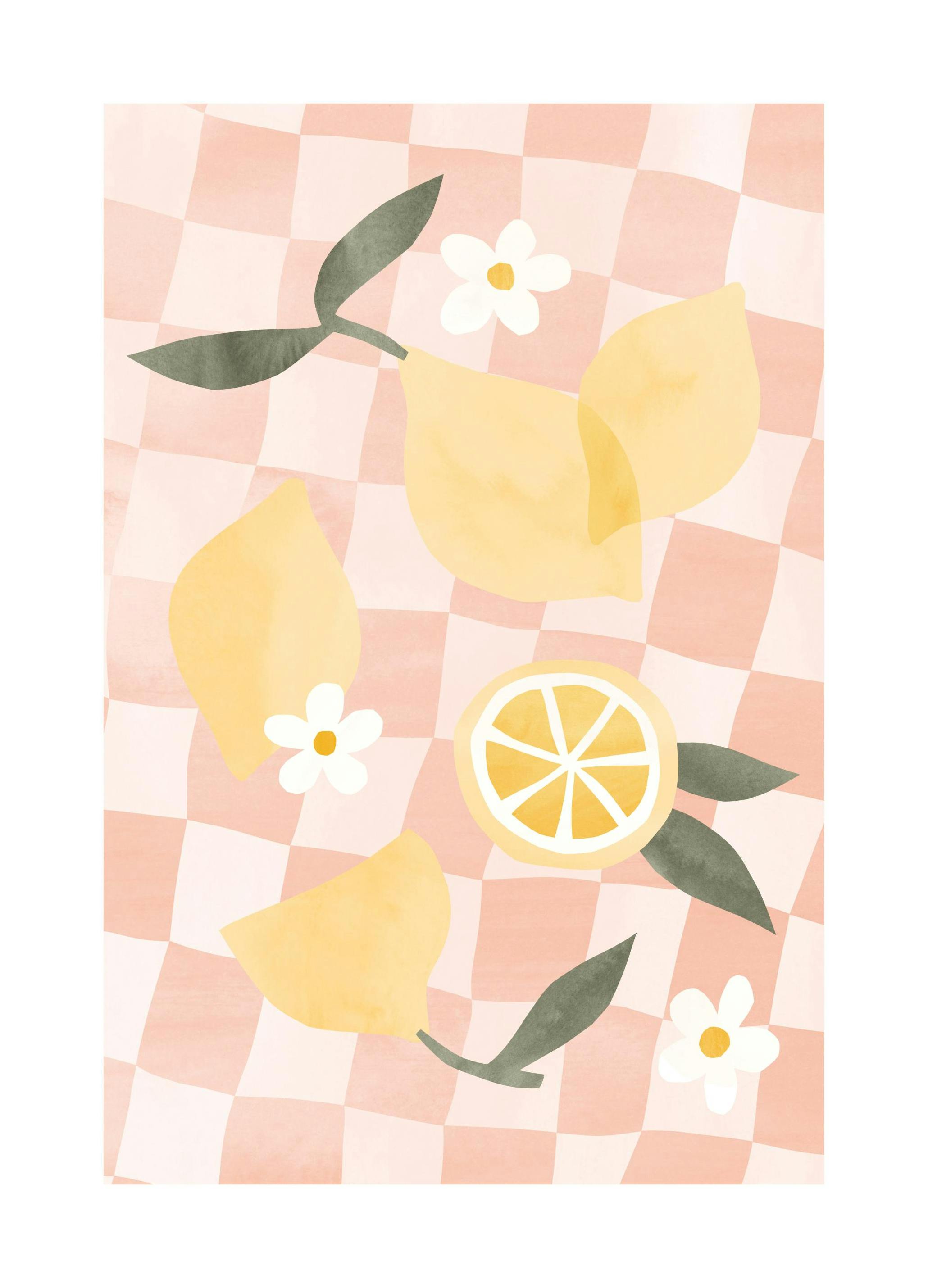 Abstracte Citroen Picknick Poster (21x30 cm) - Poster Store