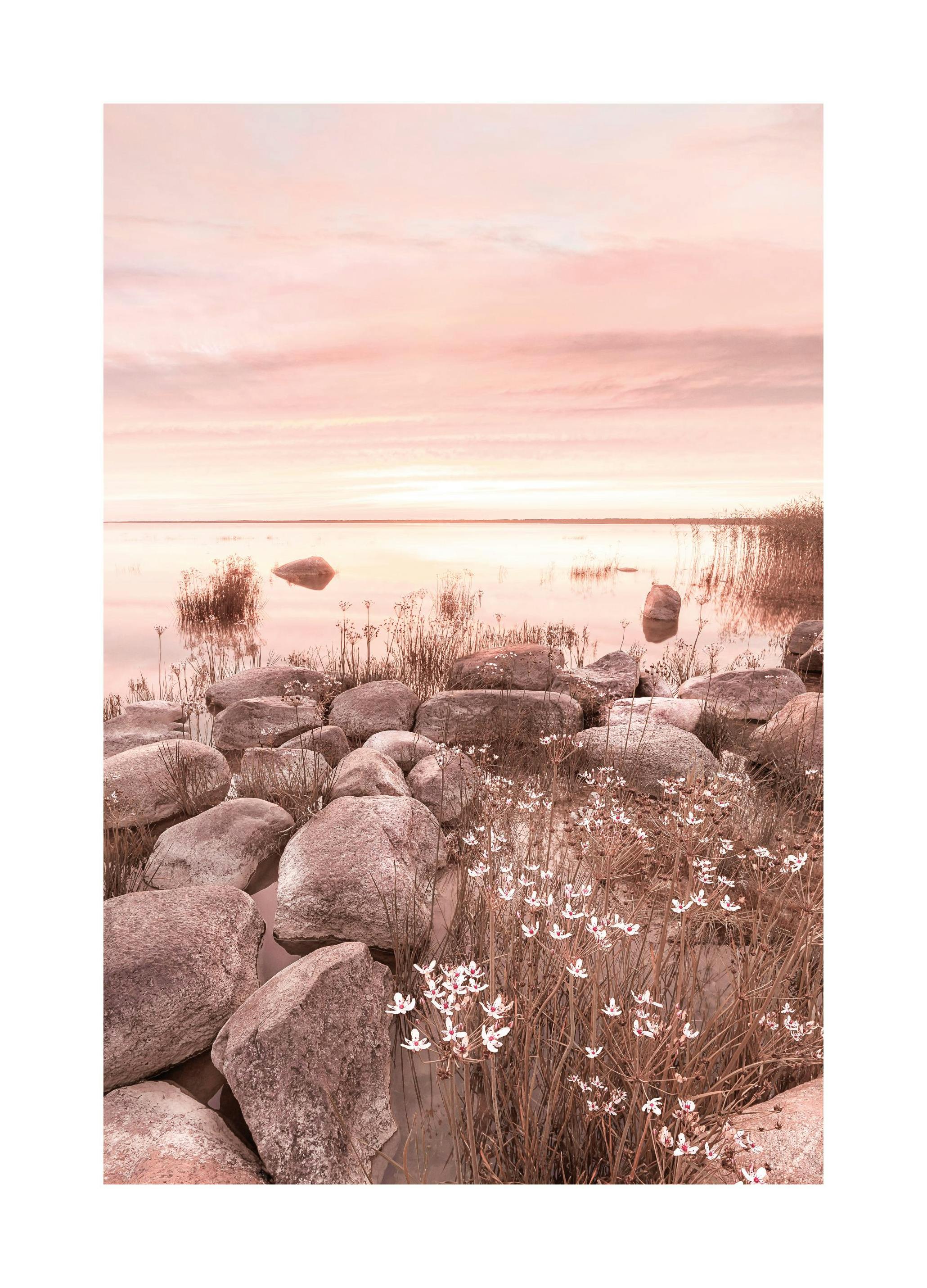 Solnedgång vid Stilla Sjö Poster (50x70 cm) - Poster Store