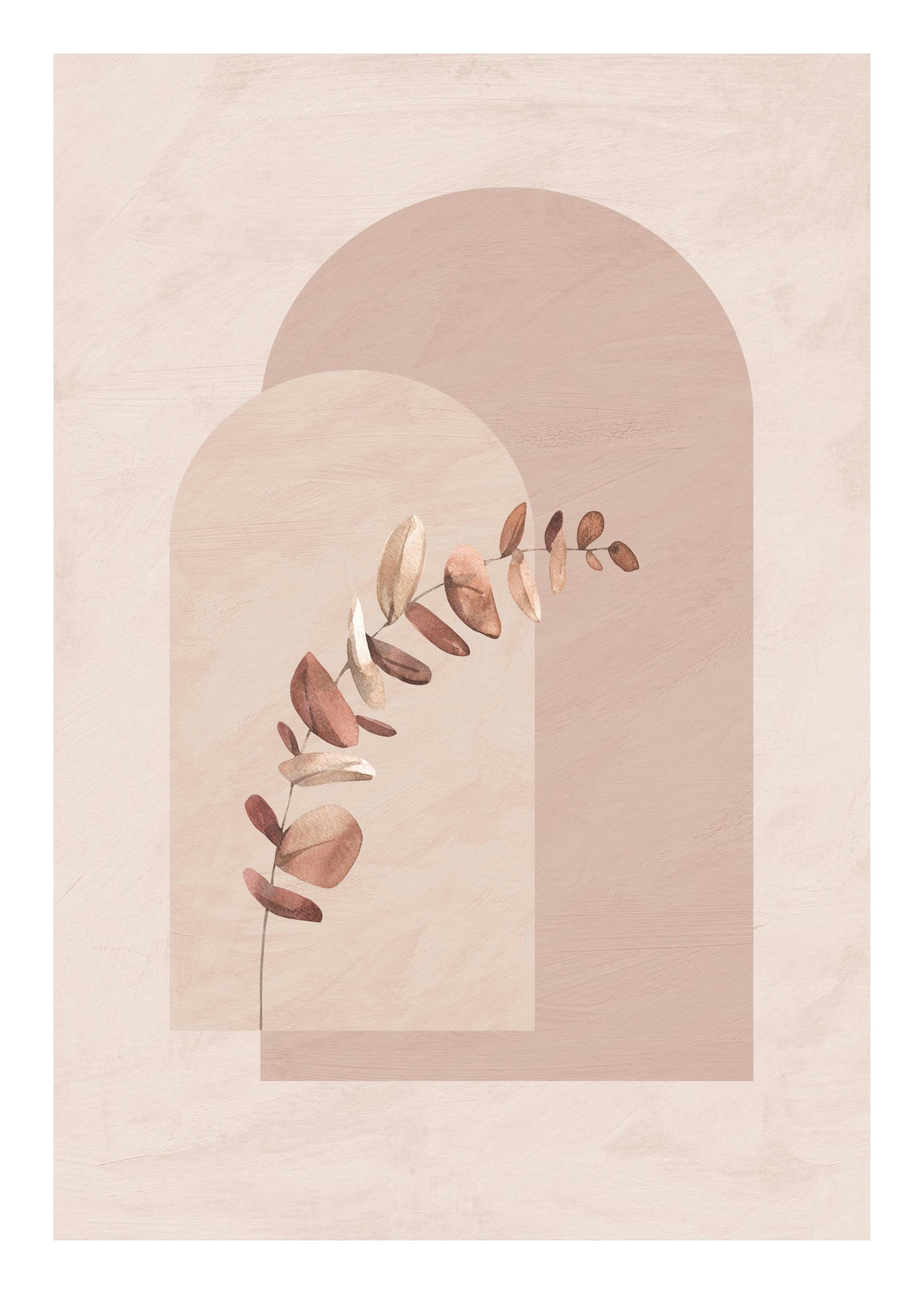 Poster di foglie e forme botaniche 0