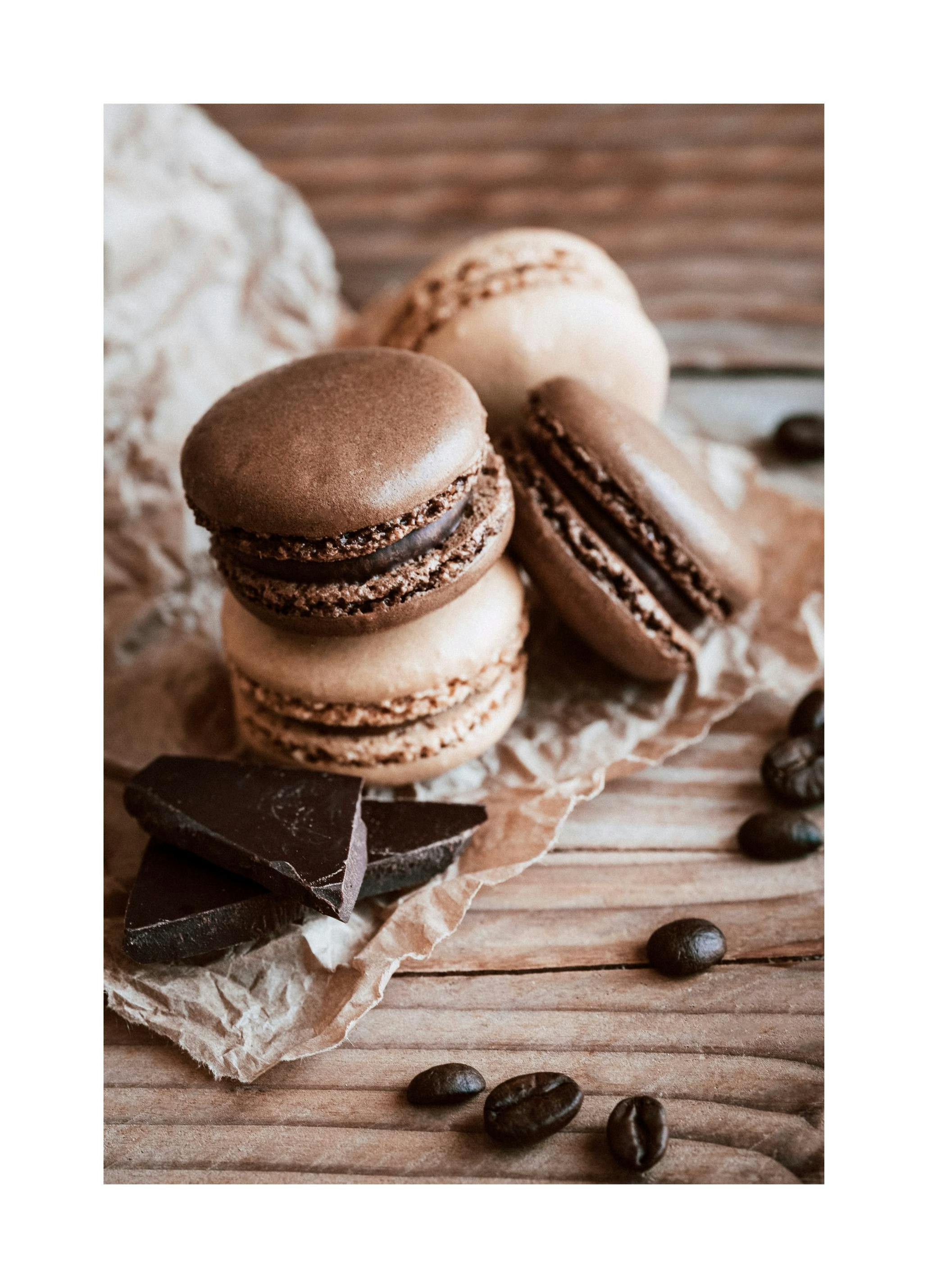 Poster di macarons al cioccolato (21x30 cm) - Poster Store