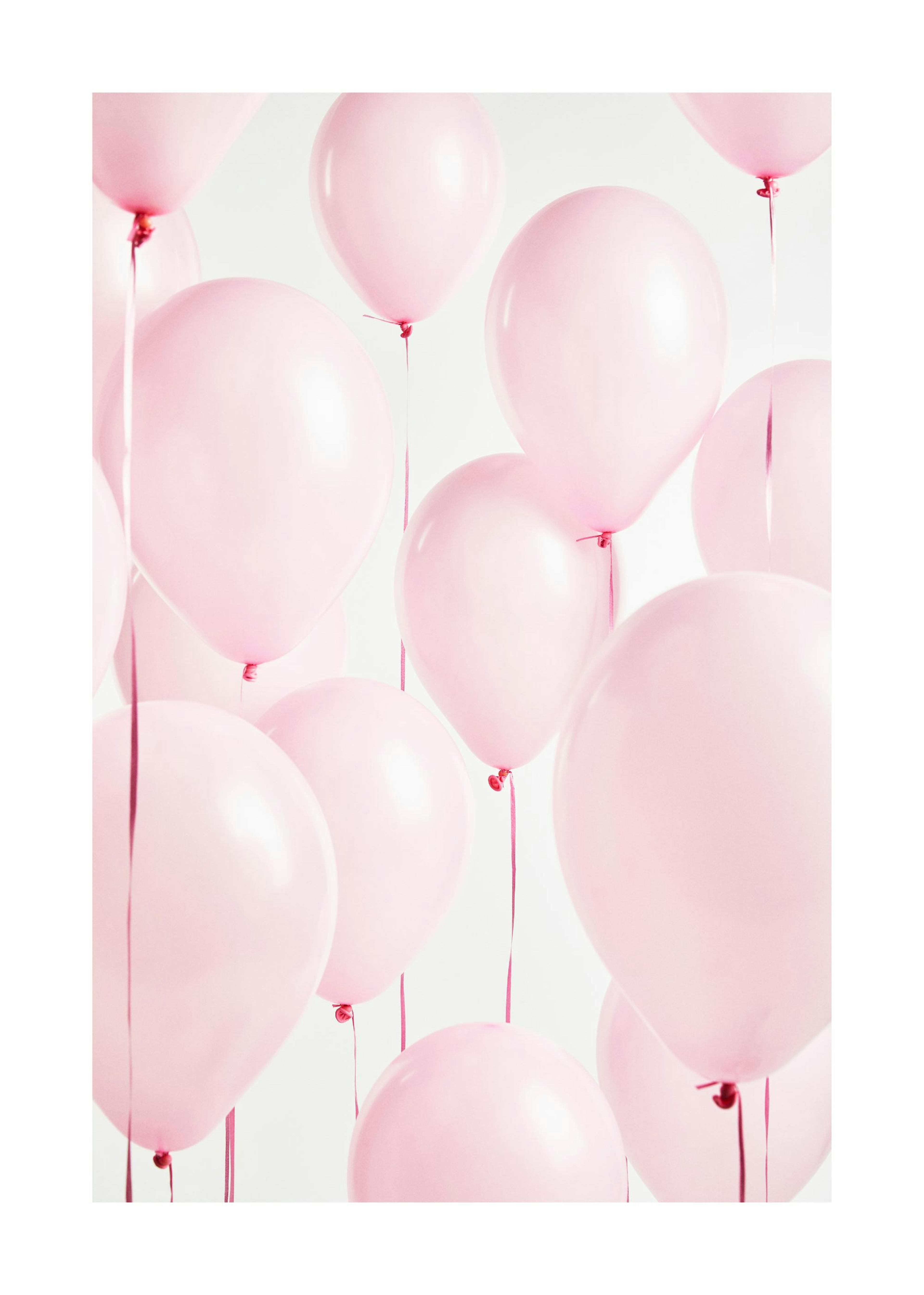 Poster di palloncini rosa 0