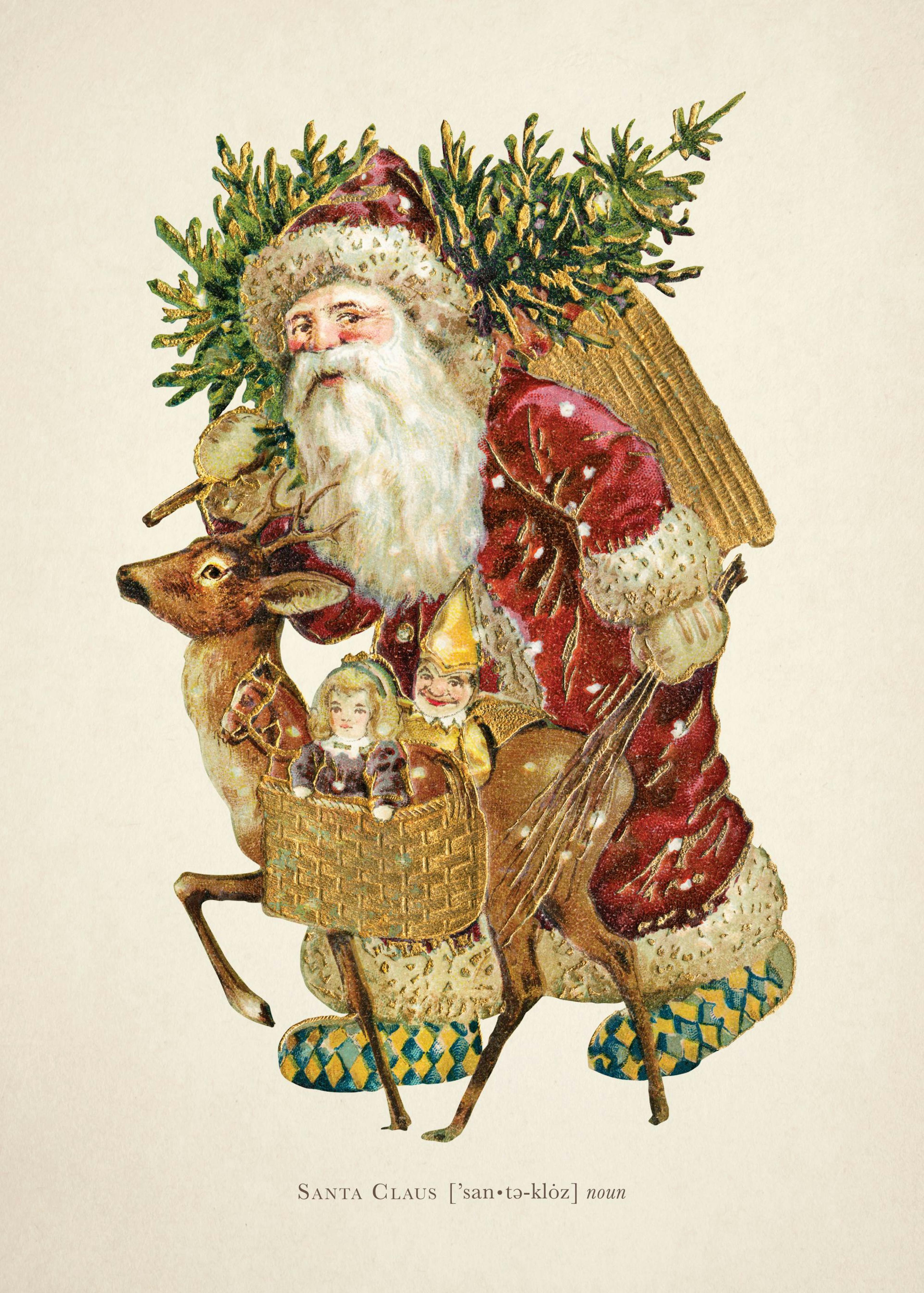 Vintage Santa Poster 0