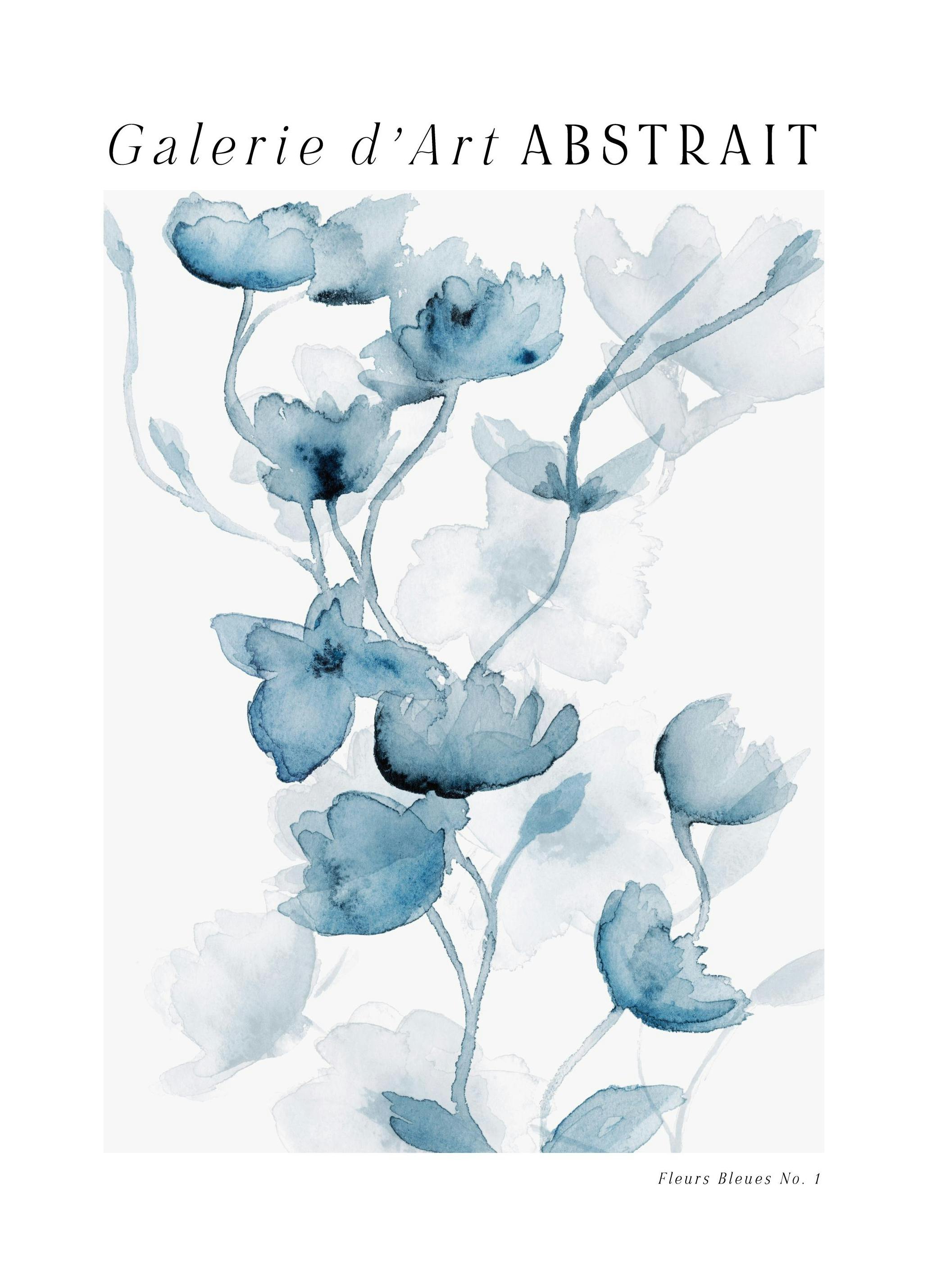 Fleurs Bleues No1 Poster (13x18 cm) - Poster Store