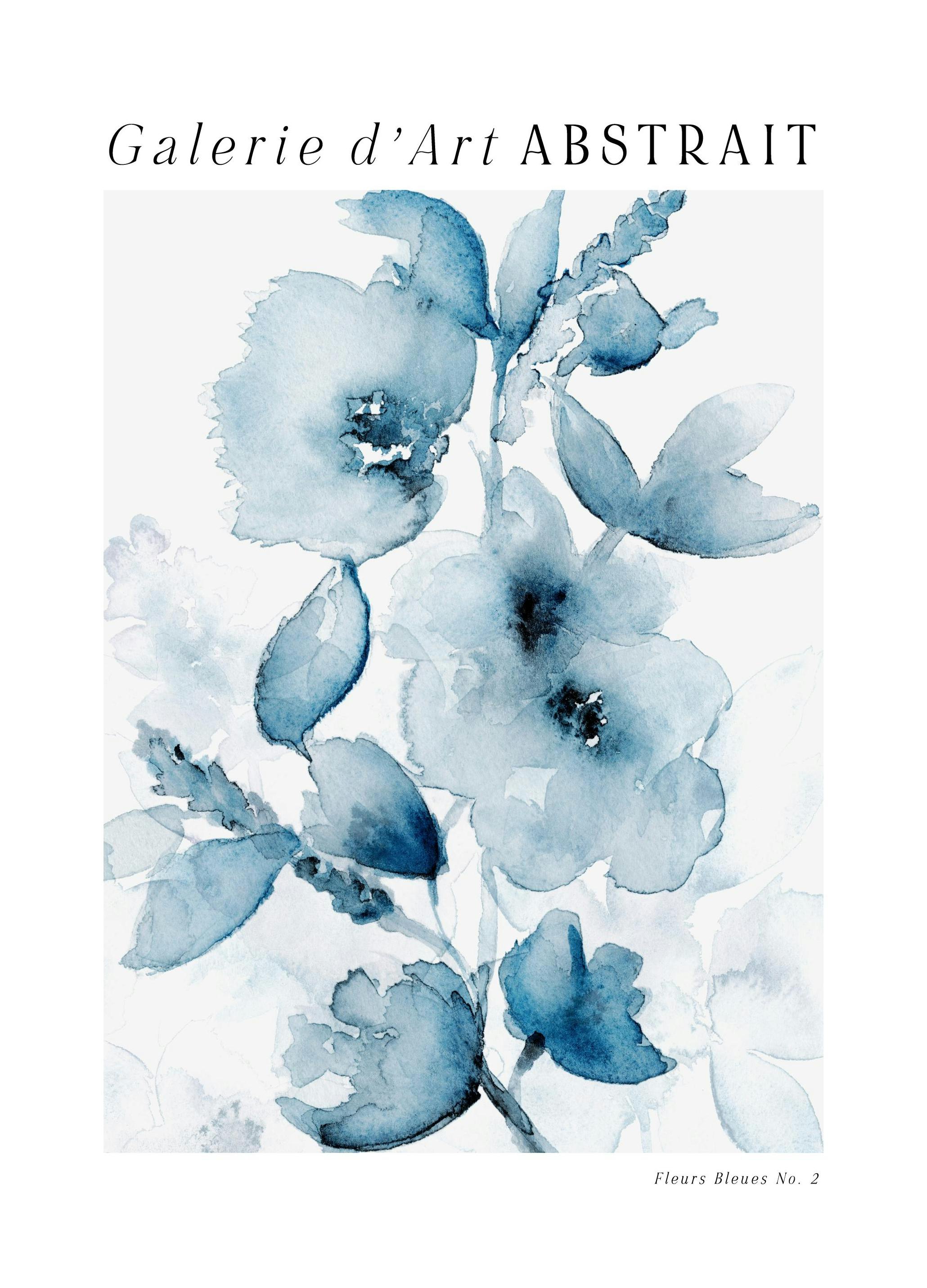 Fleurs Bleues No2 Poster (13x18 cm) - Poster Store