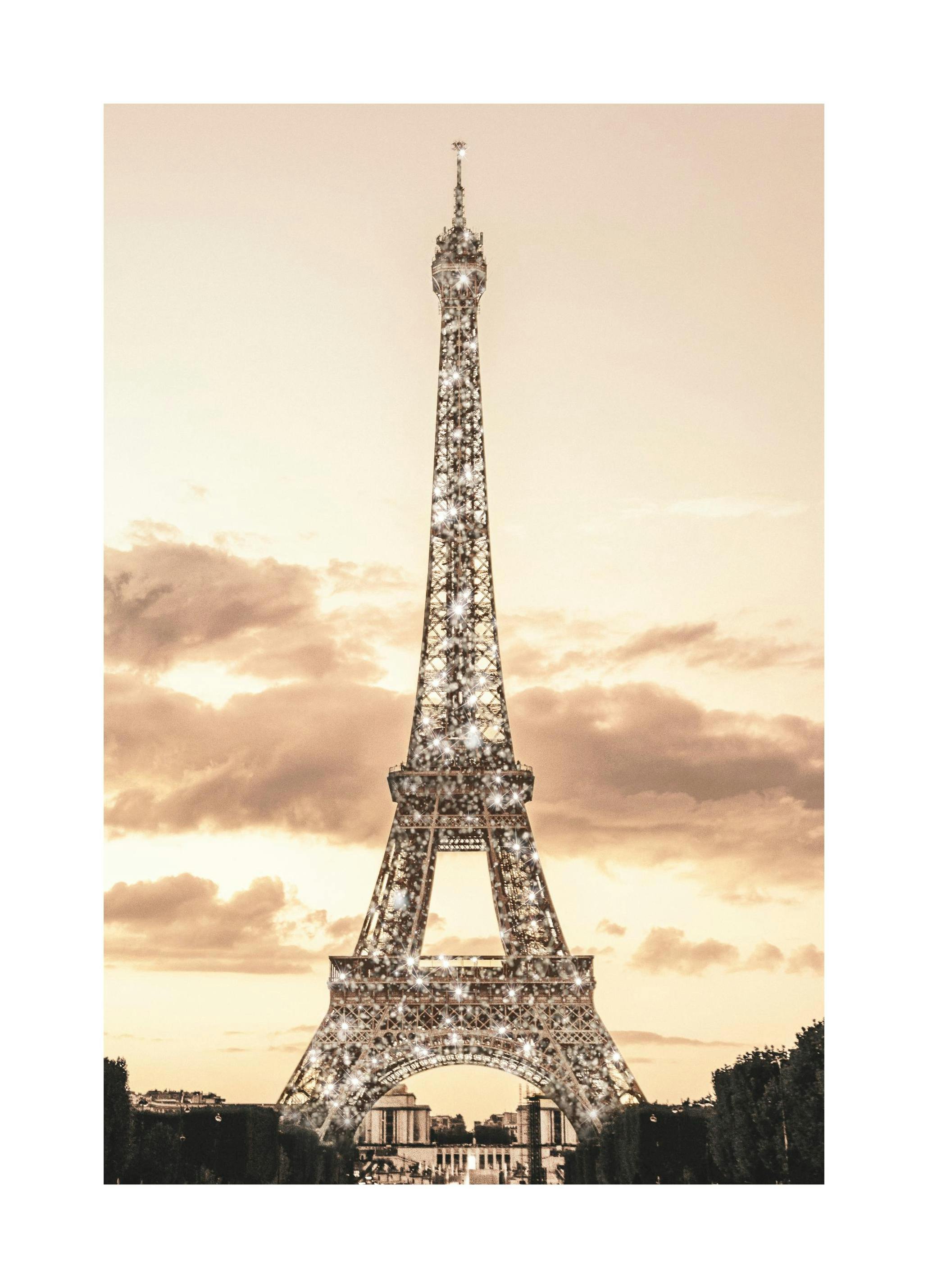 Glittery Eiffeltoren-poster (30x40 cm) - Poster Store