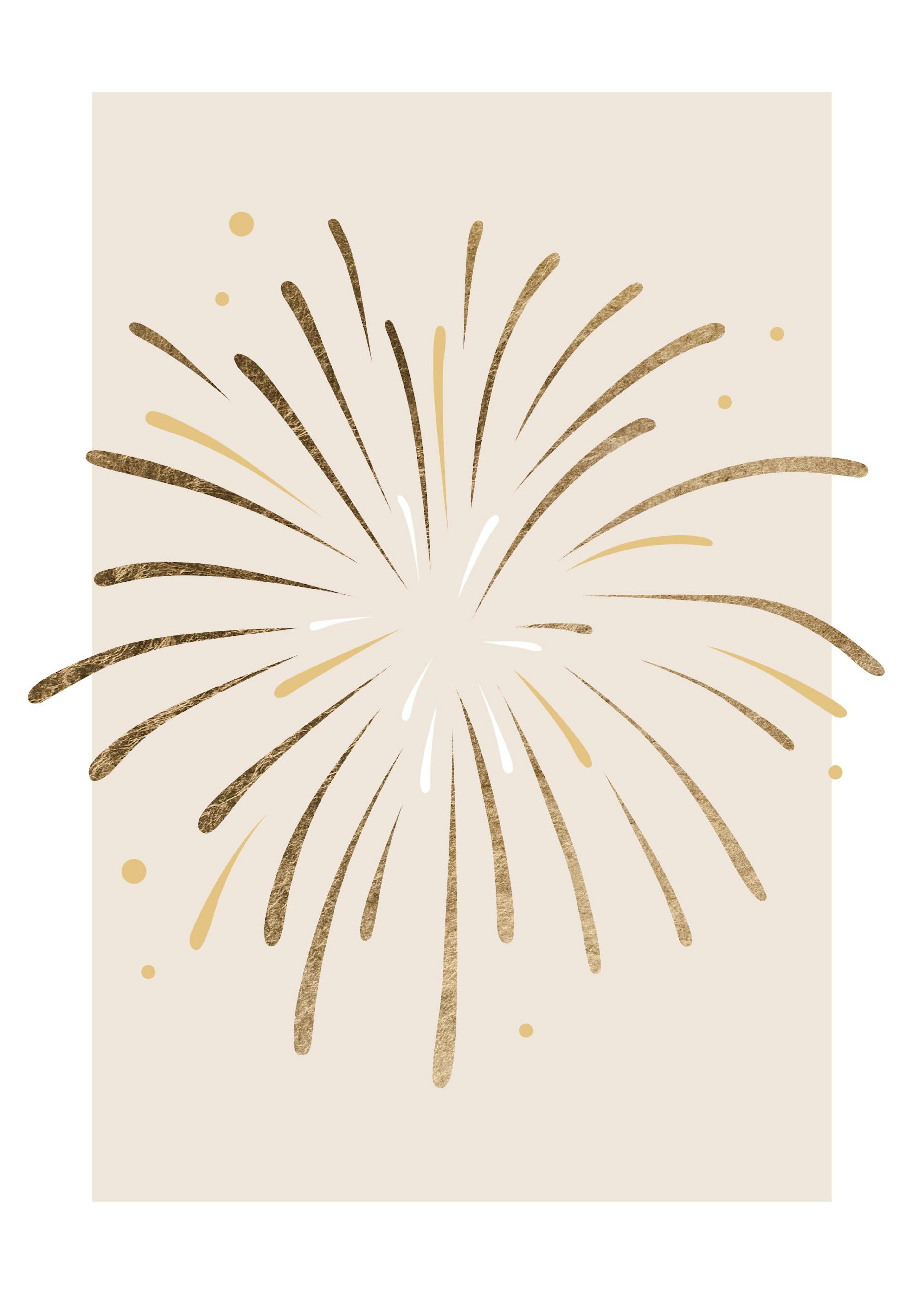 Feux d'artifice dorés Poster 0