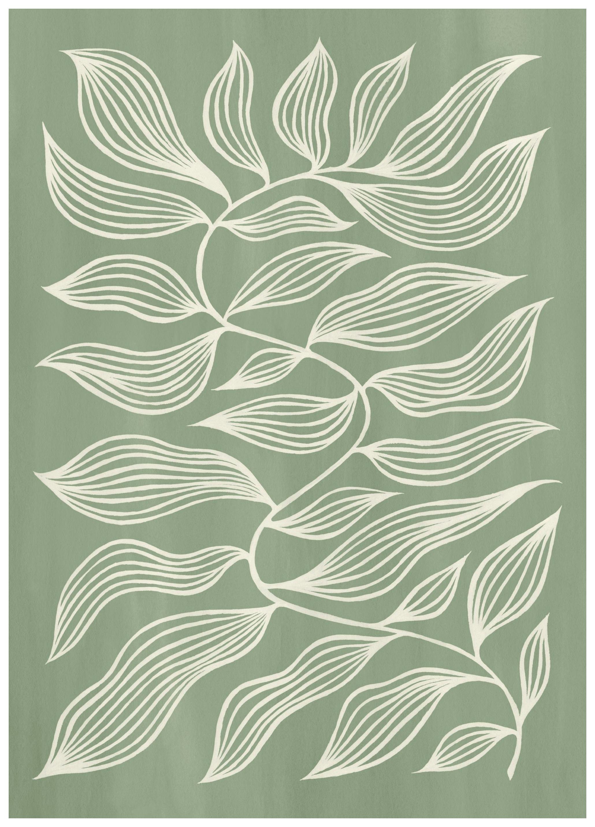 Green Botanical Affiche (30x40 cm) - Poster Store