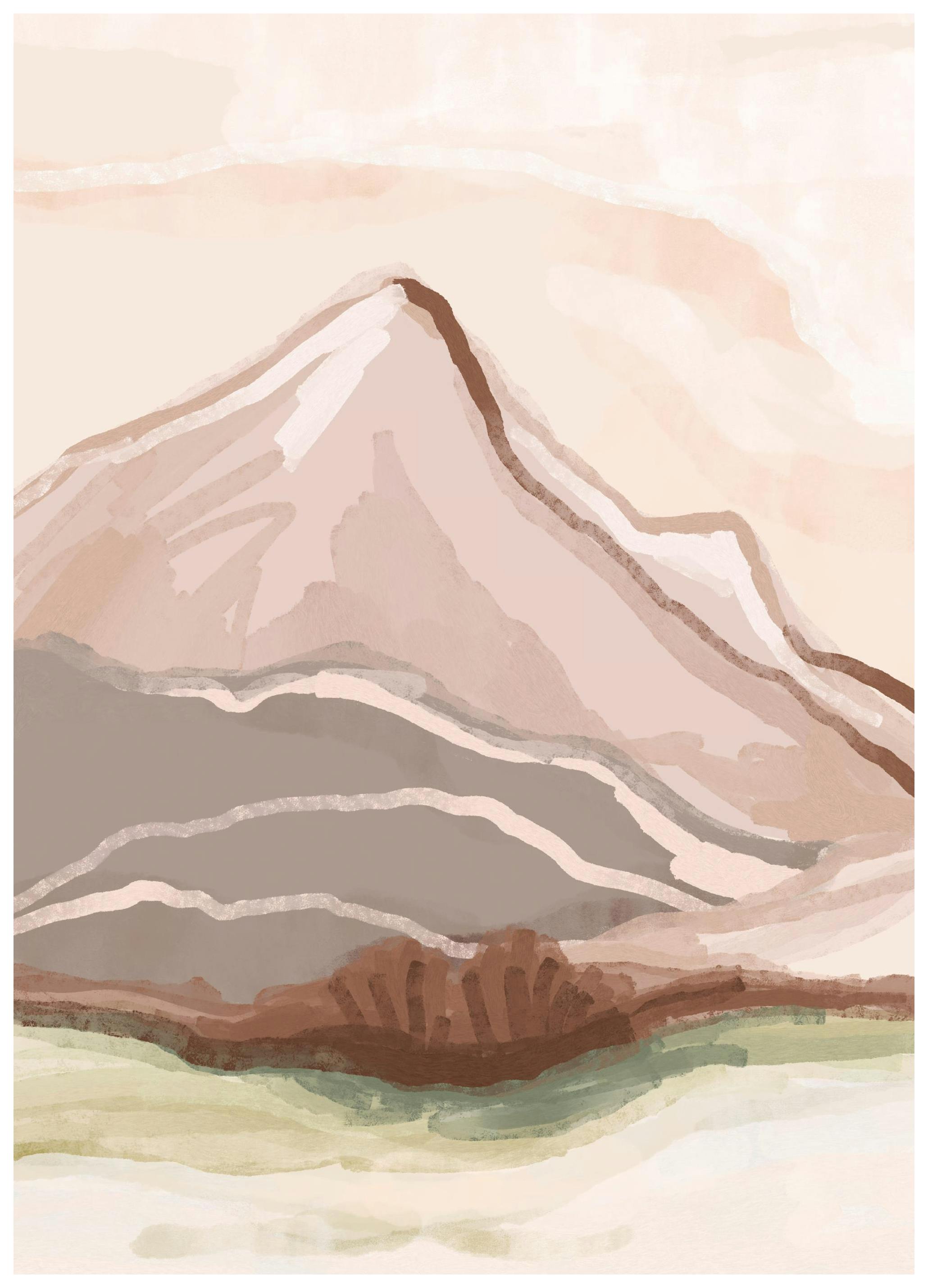 Boho Landschap No1 Poster (21x30 cm) - Poster Store