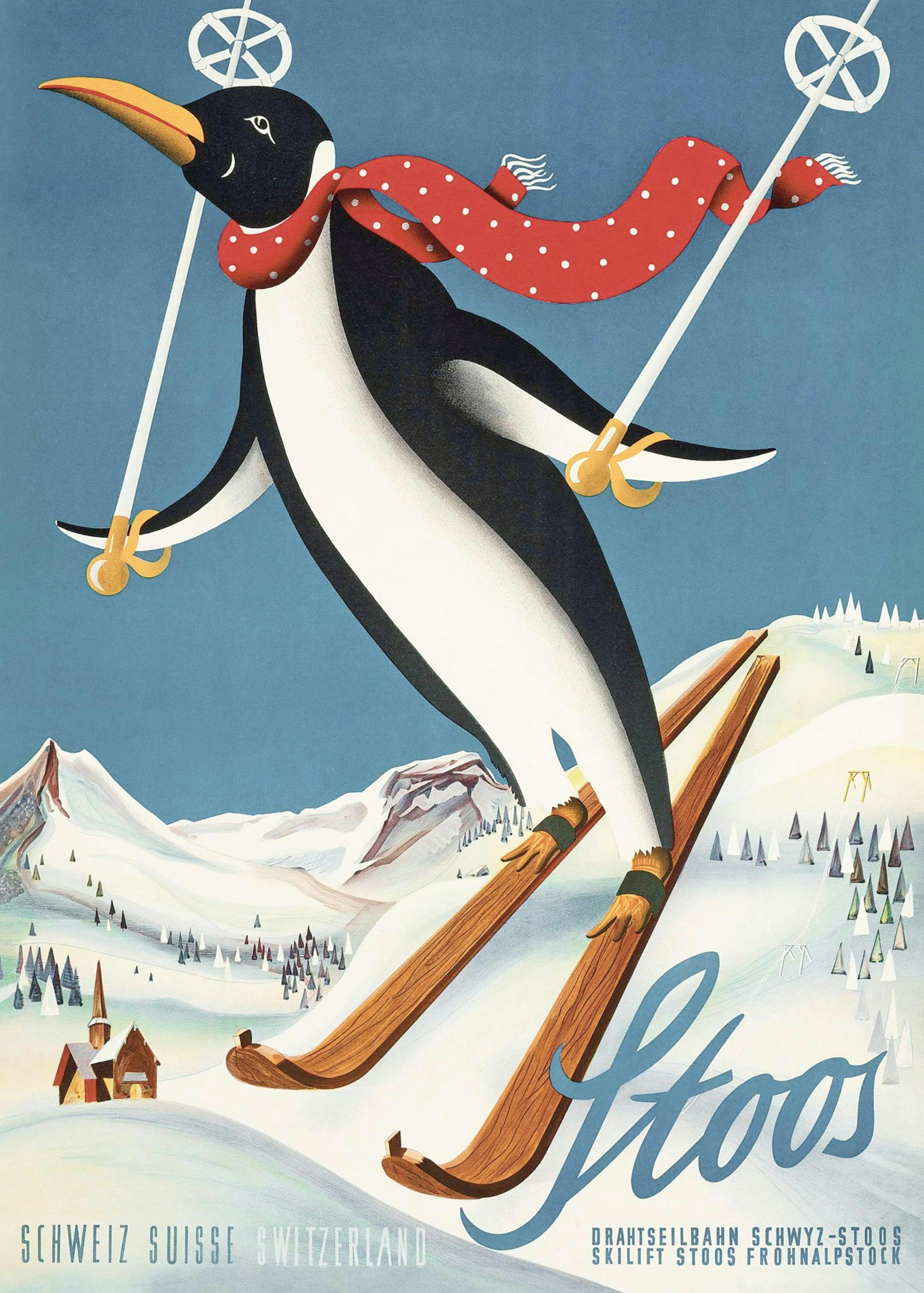 Vintage Stoos Pinguin Poster 0