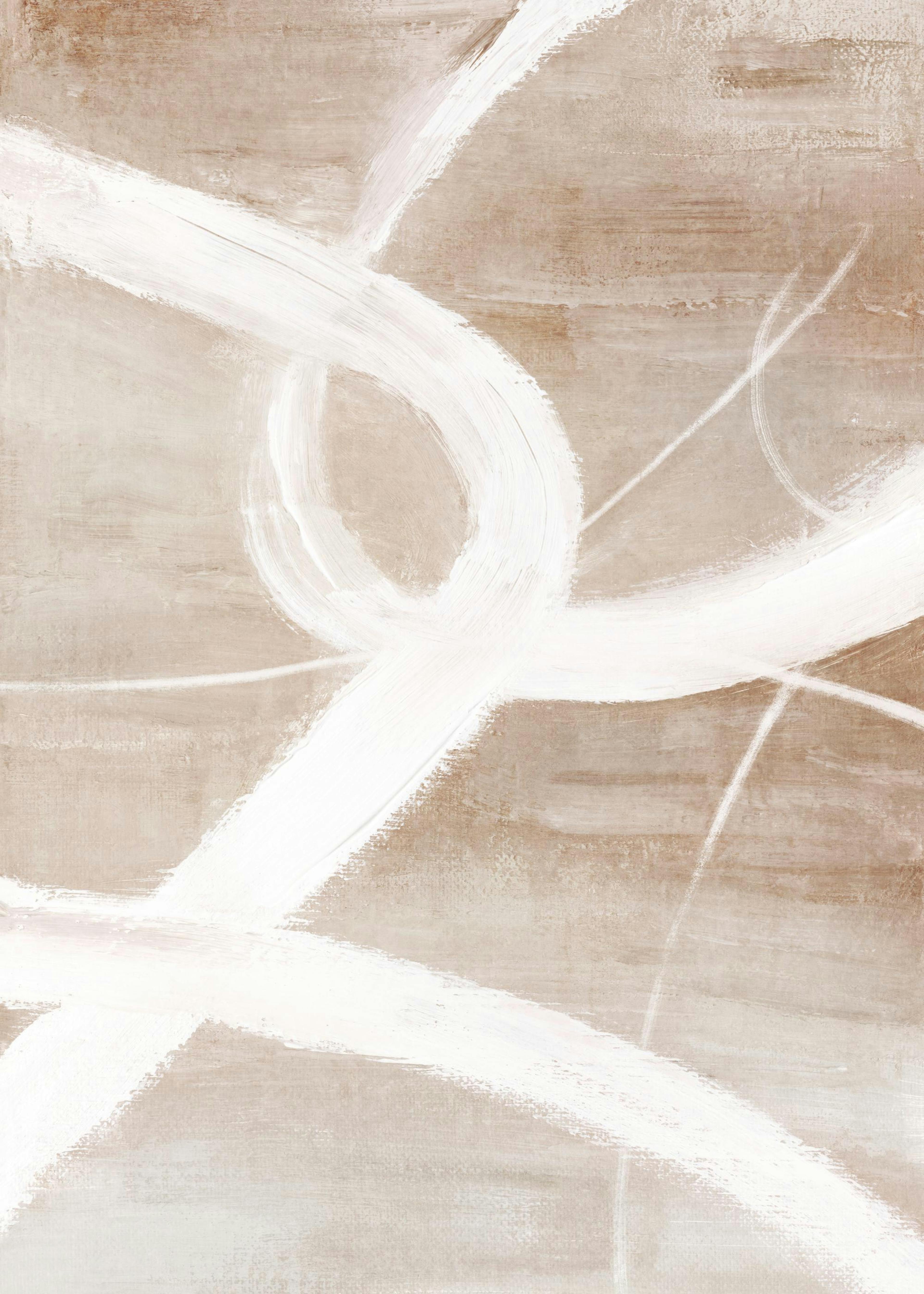 Abstraktes Beige No2 Poster 0