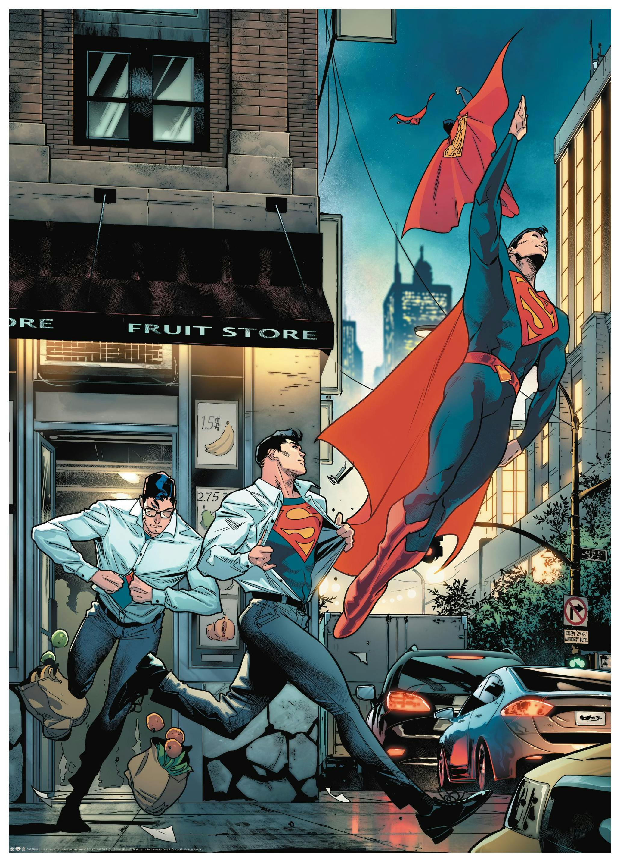 Superman™ - Clark Kent Changing Poster (30x40 cm) - Poster Store