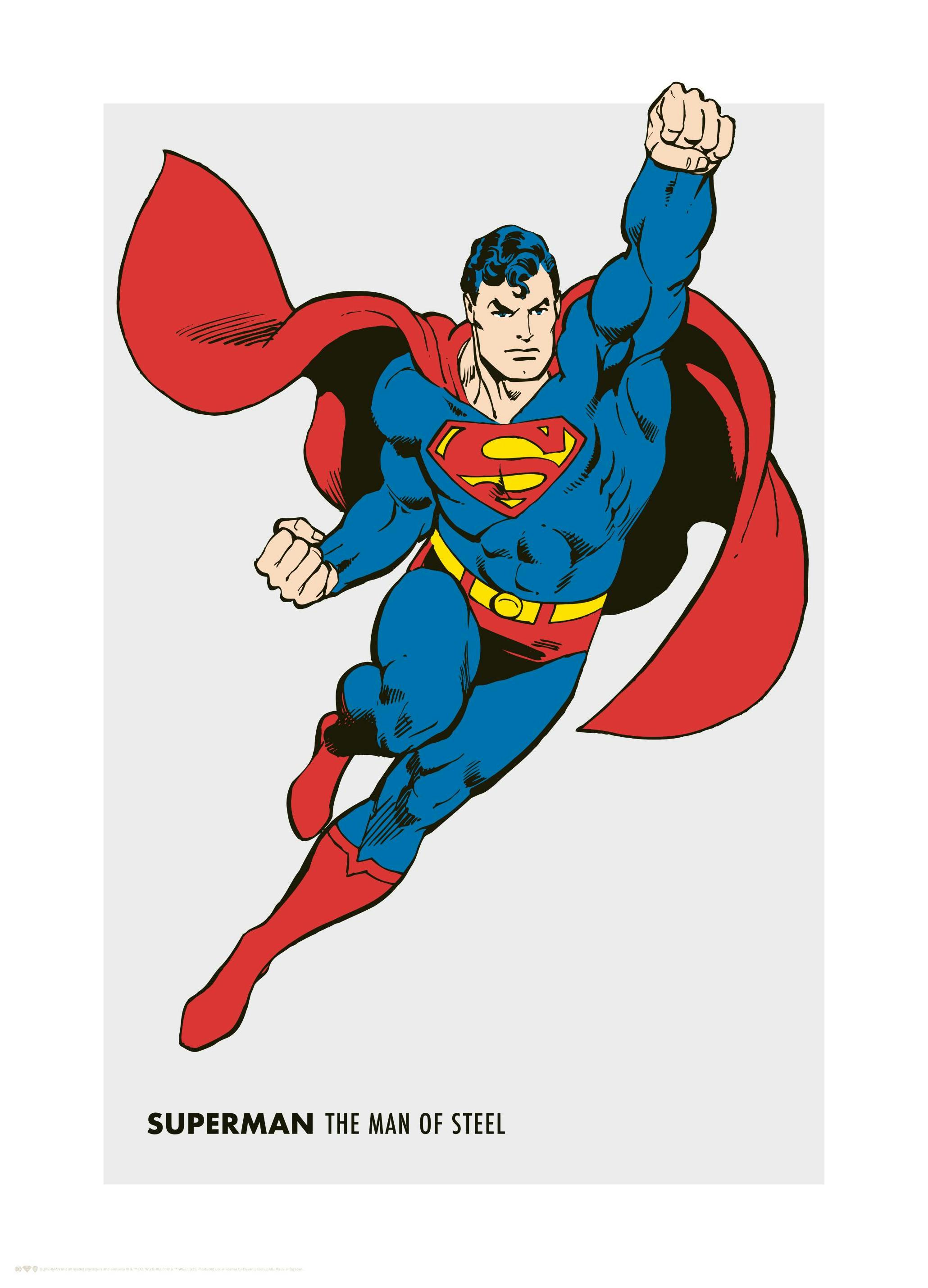 Superman™ - Retro Affiche (50x70 cm) - Poster Store