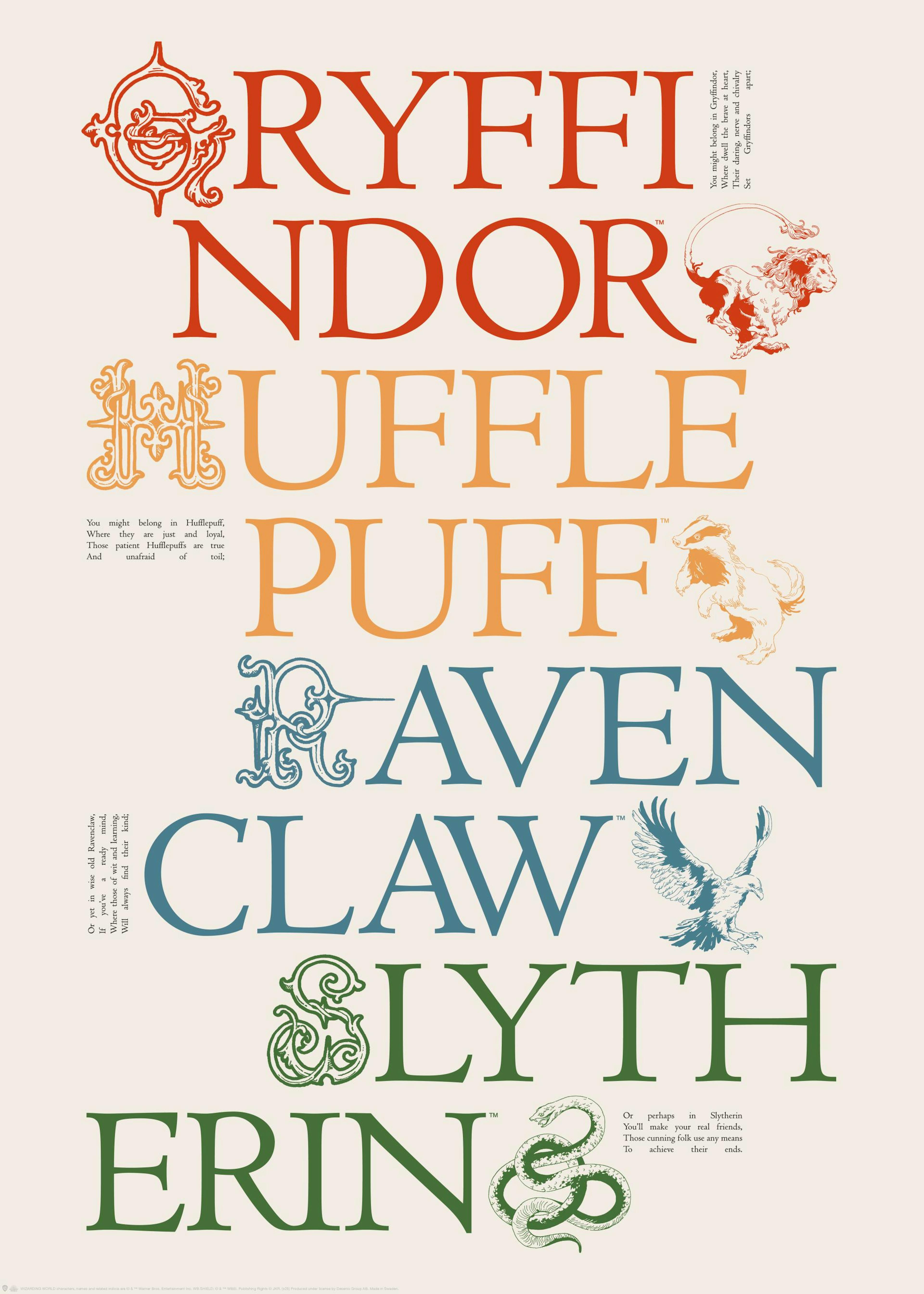 Harry Potter™ - Hogwarts Houses Poster 0