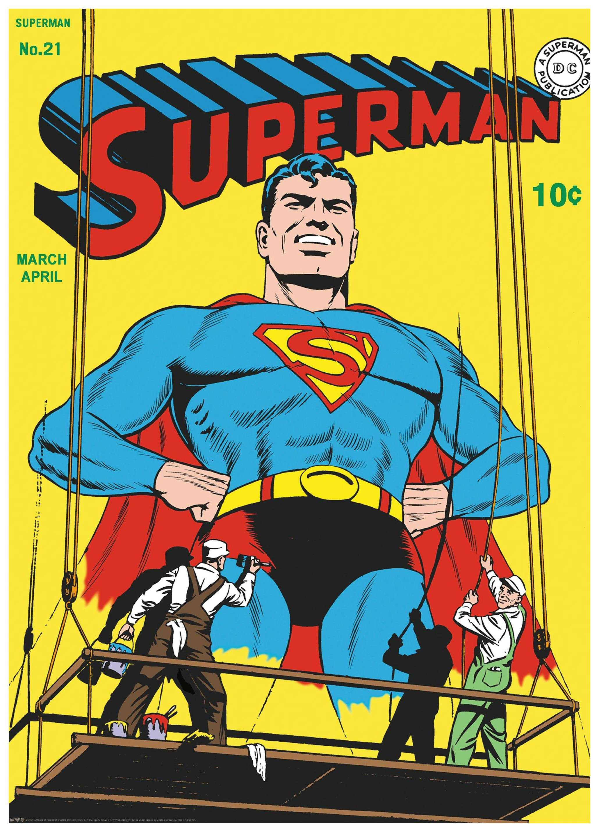 Superman™ - Vintage Wall Painting Poster (30x40 cm) - Poster Store