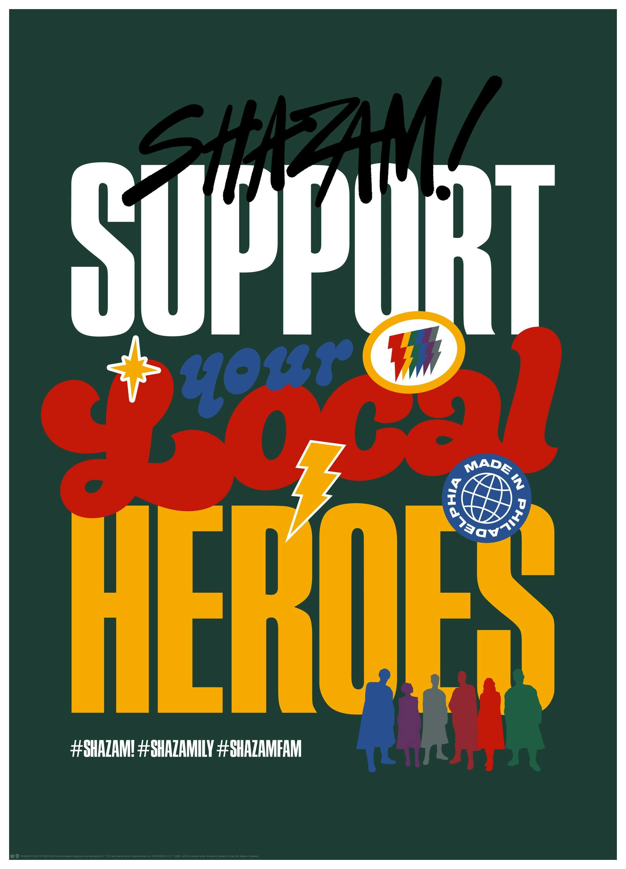 Shazam™ - Support Your Local Heroes Poster (30x40 cm) - Poster Store