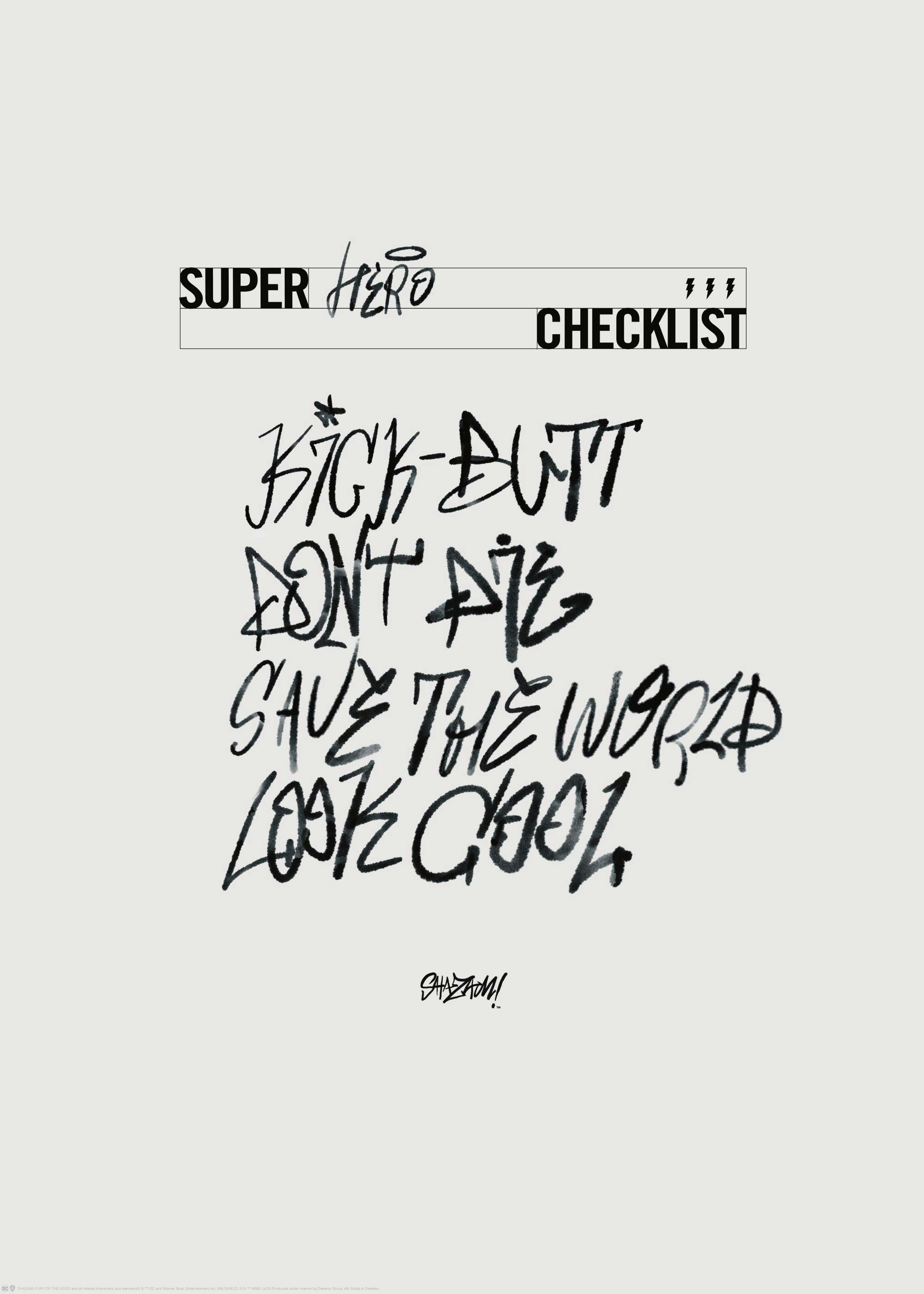 Shazam™ - Super Hero Checklist Poster 0