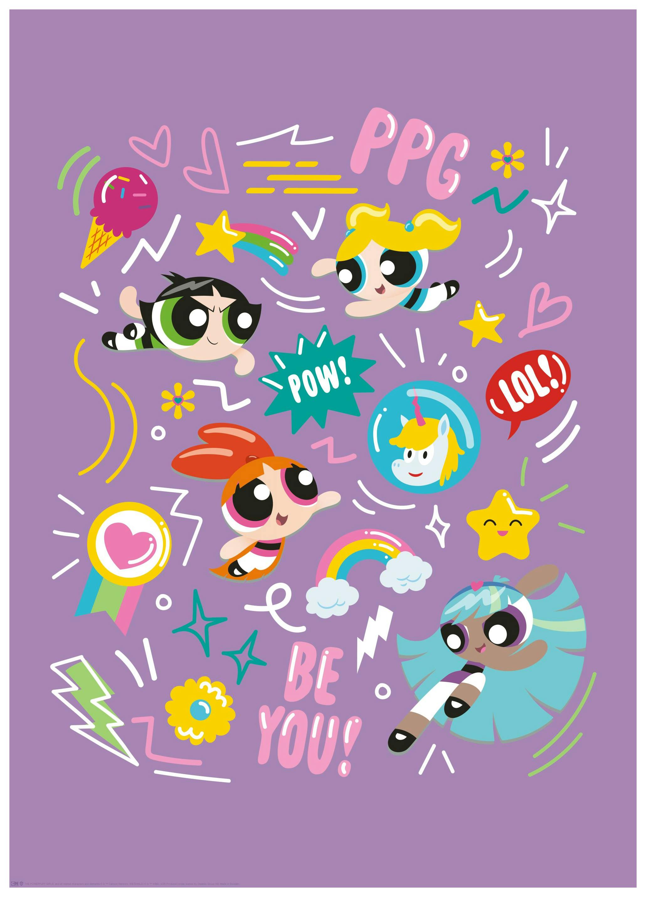The Powerpuff Girls™ Elements Poster (30x40 cm) - Poster Store