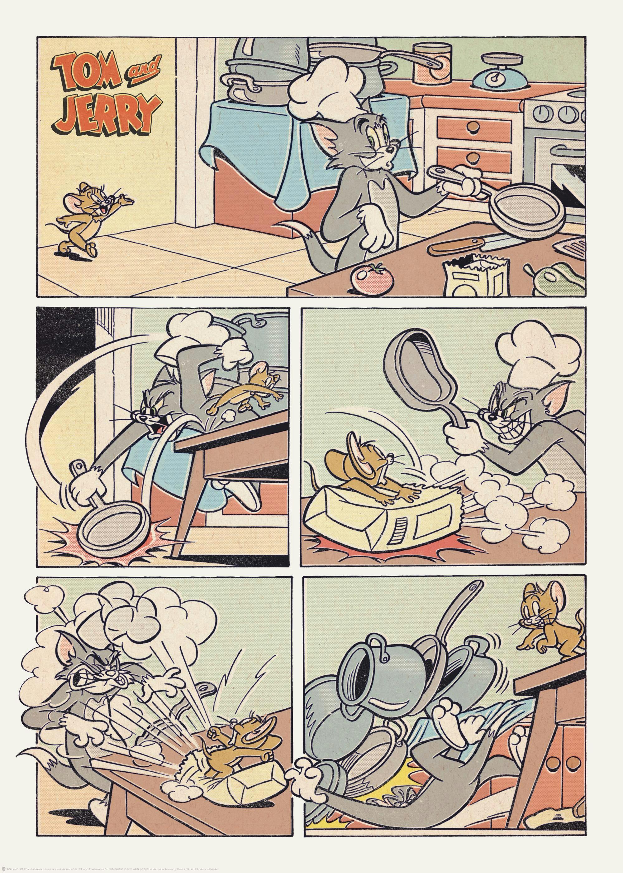 Tom & Jerry™ – Retro tegneserie-plakat 0