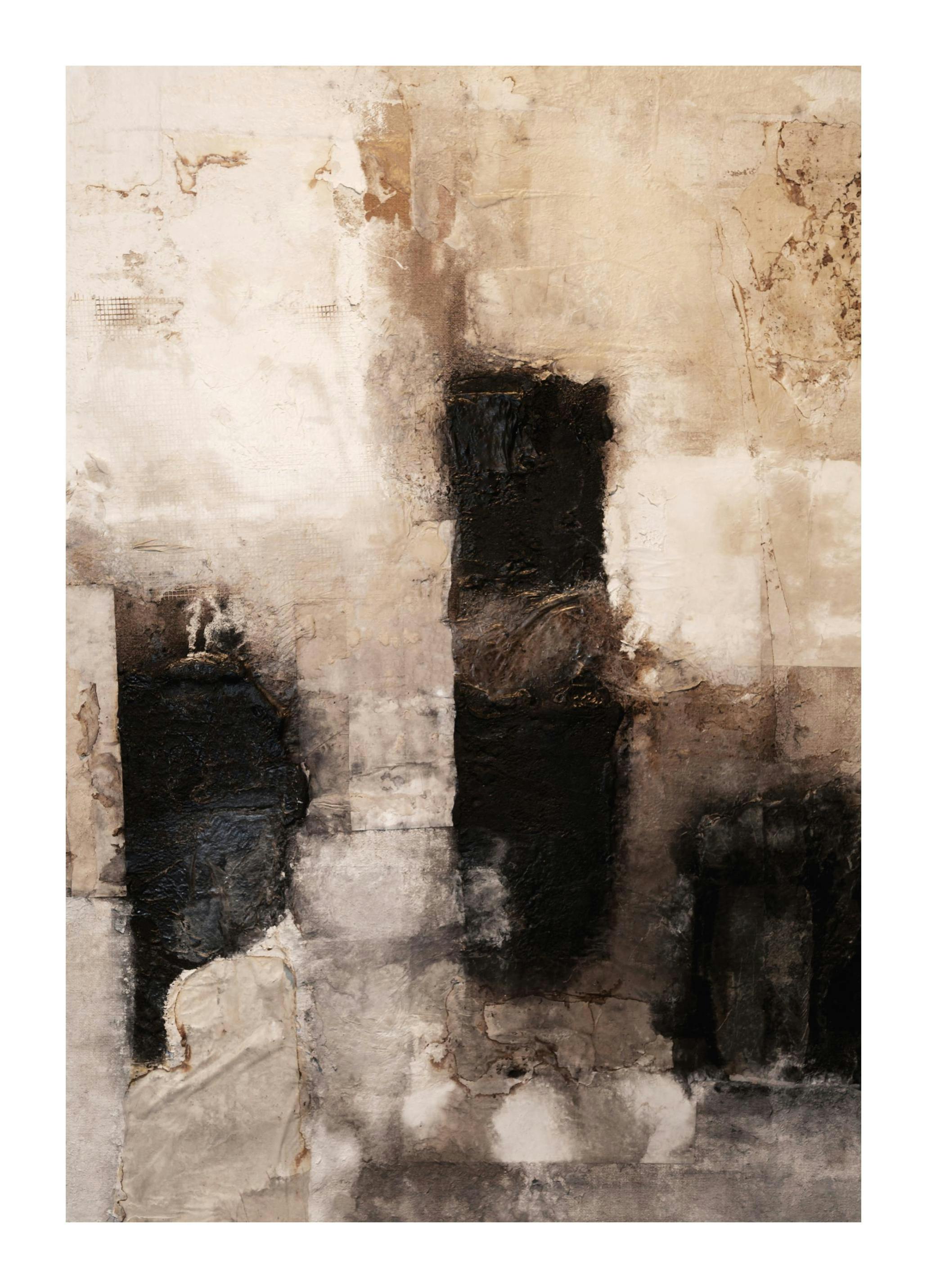 Beige abstrakt Poster (30x40 cm) - Poster Store