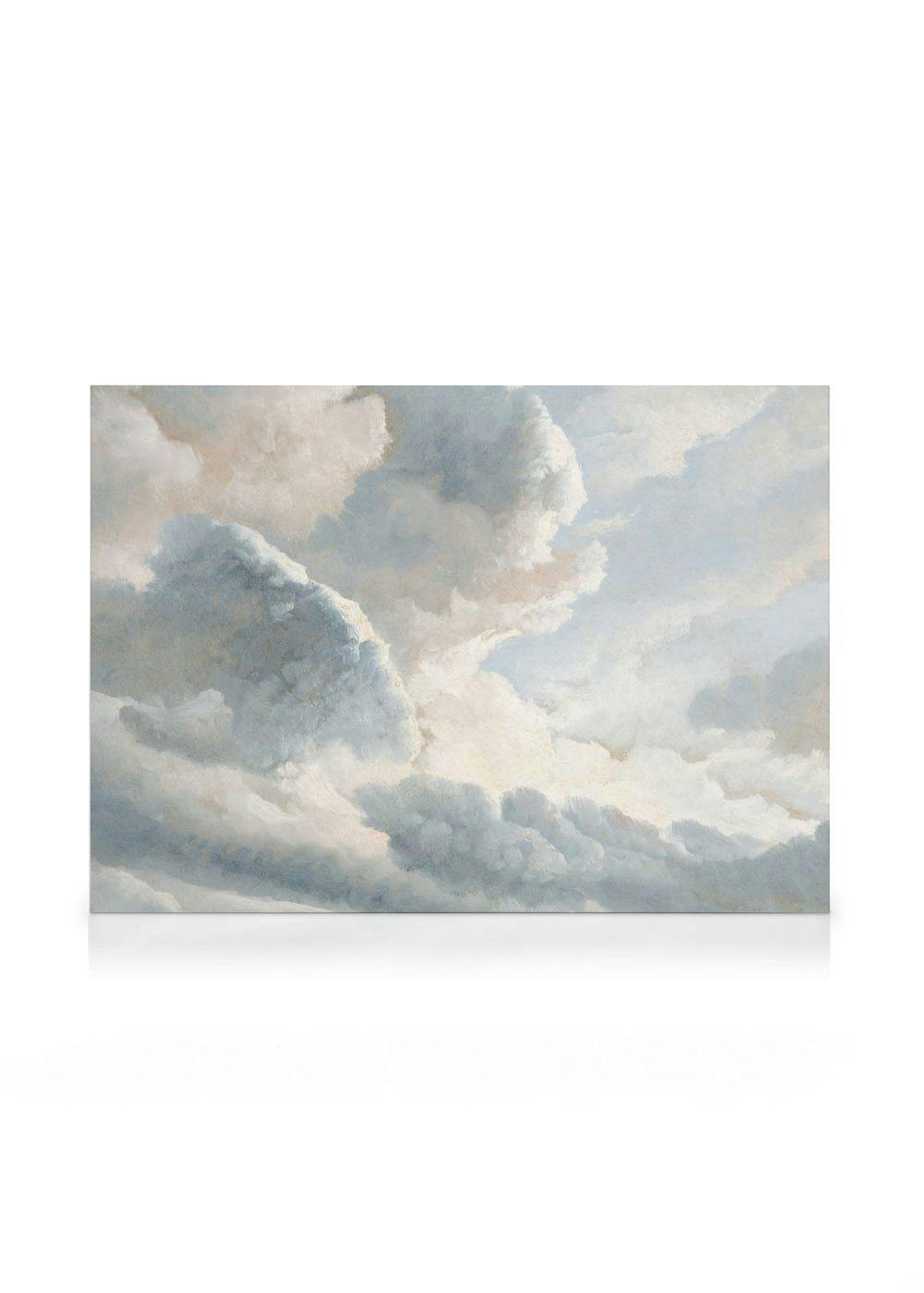 Simon Denis - Study of Clouds with a Sunset near Rome Canvas (70x100 cm - Fotolijst Eiken) - Poster Store