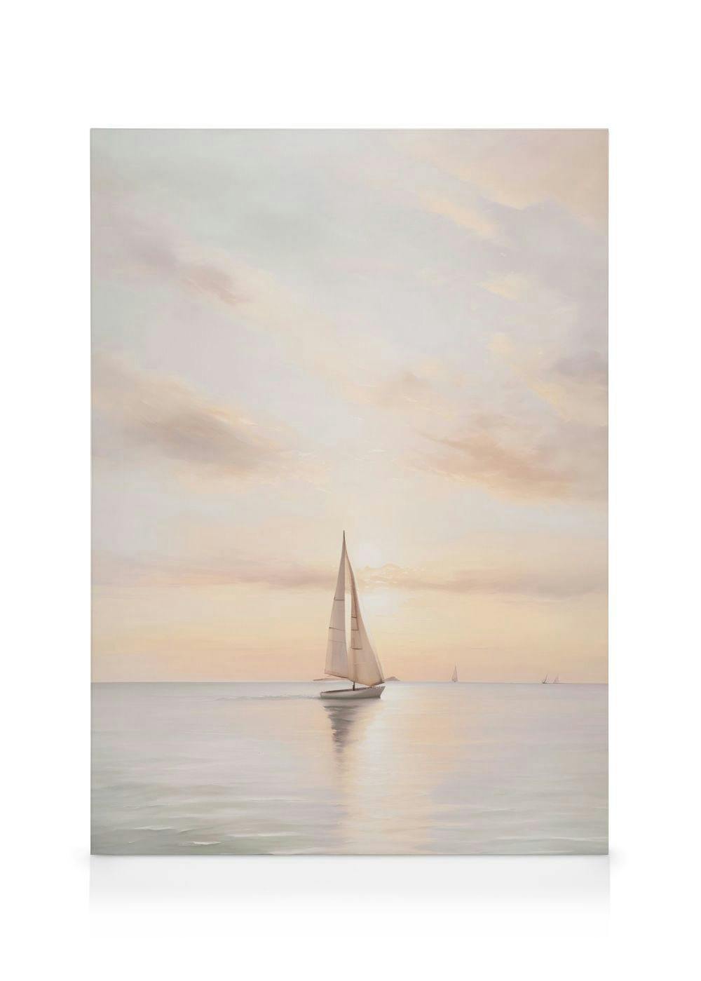 Sail Away Leinwandbild (70x100 cm - Eichenrahmen) - Poster Store