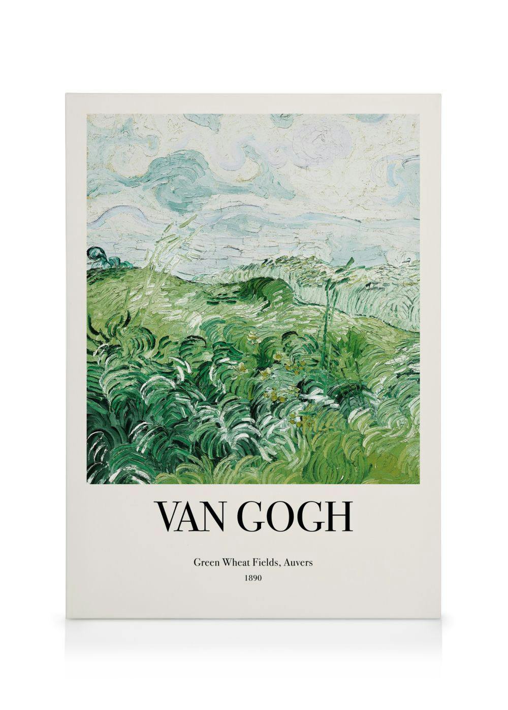 Canvas Prints - Van Gogh - Green Wheat Fields, Auvers No2 Canvas print (70x100 cm - Black Frame) - Poster Store