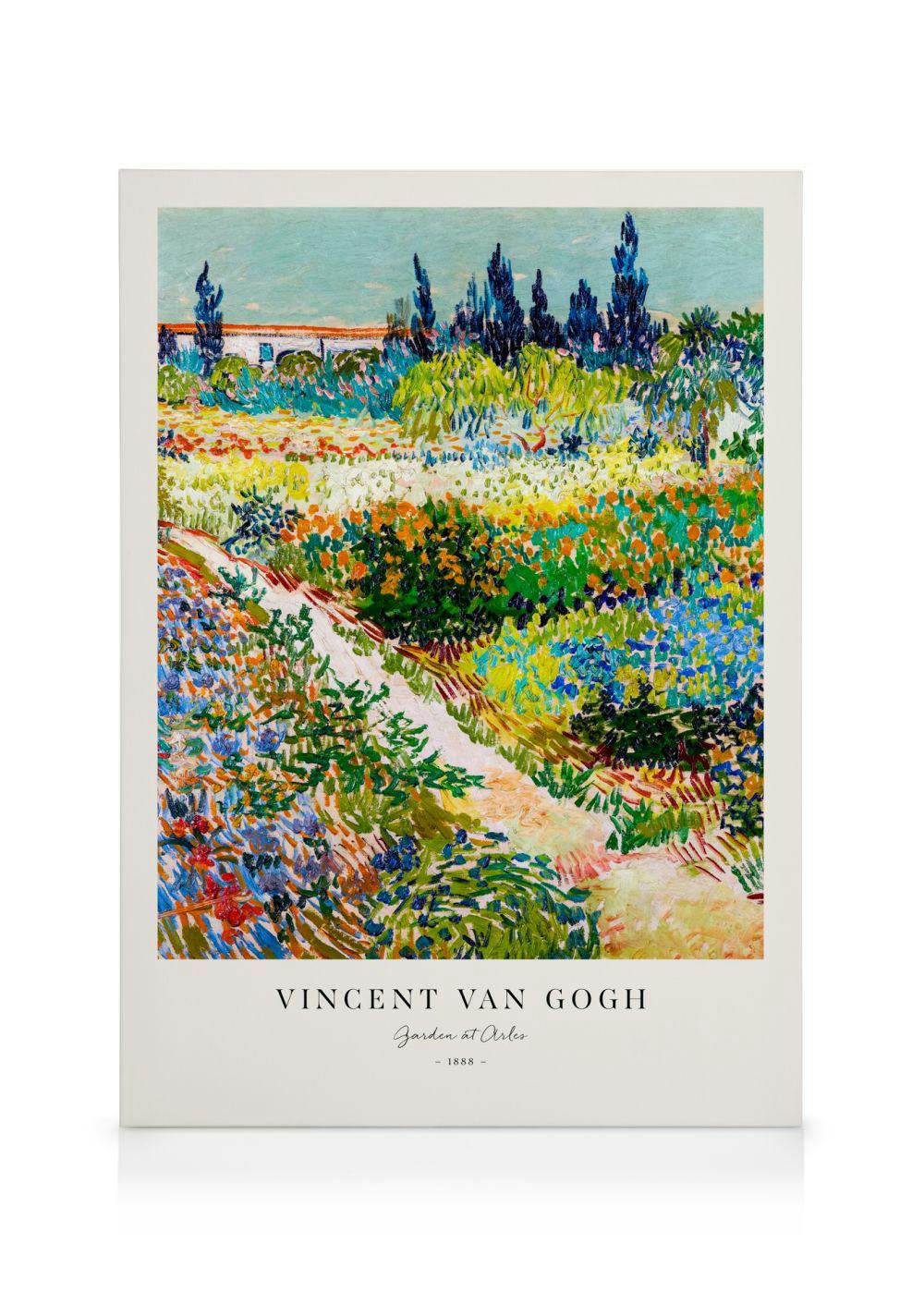 Van Gogh - Garden at Arles Canvas (70x100 cm - Fotolijst Zwart) - Poster Store
