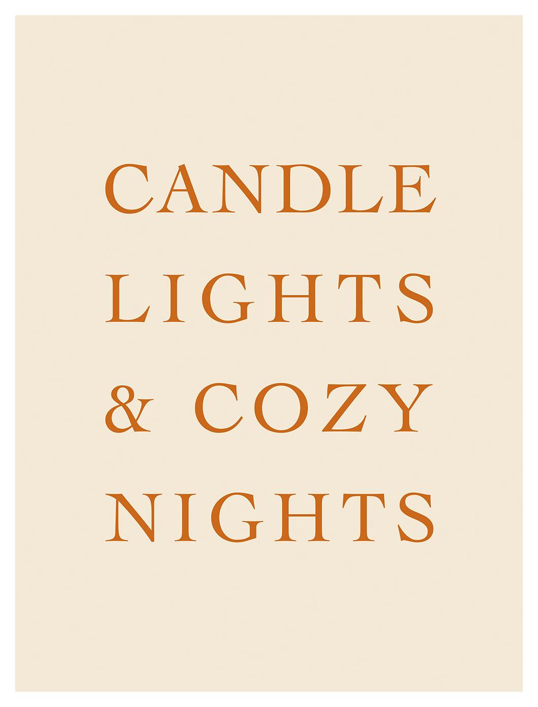 Candle Lights and Cozy Nights Affiche (21x30 cm) - Poster Store