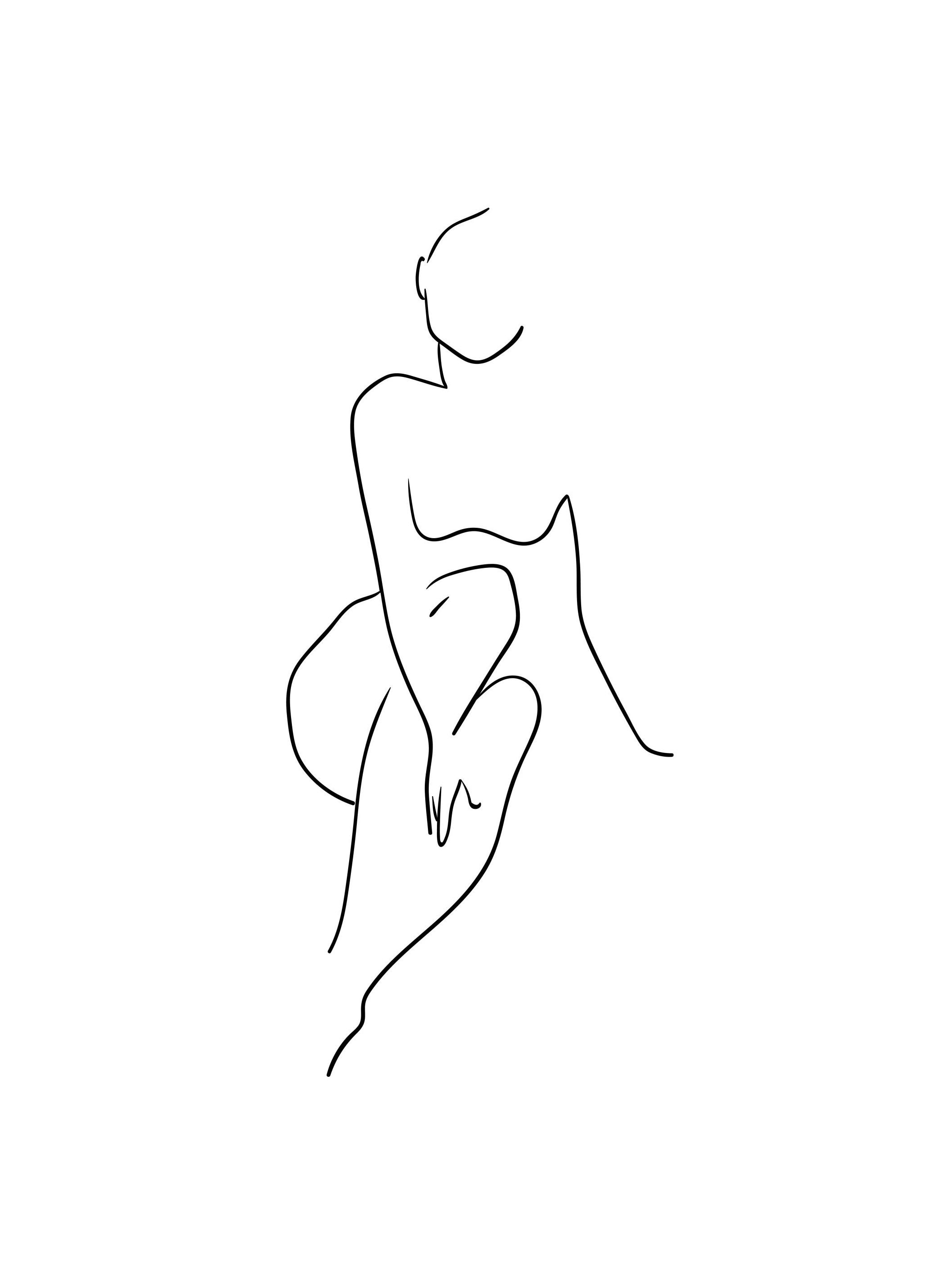 Prints Body Line Art Poster (50x70 cm) - Poster Store