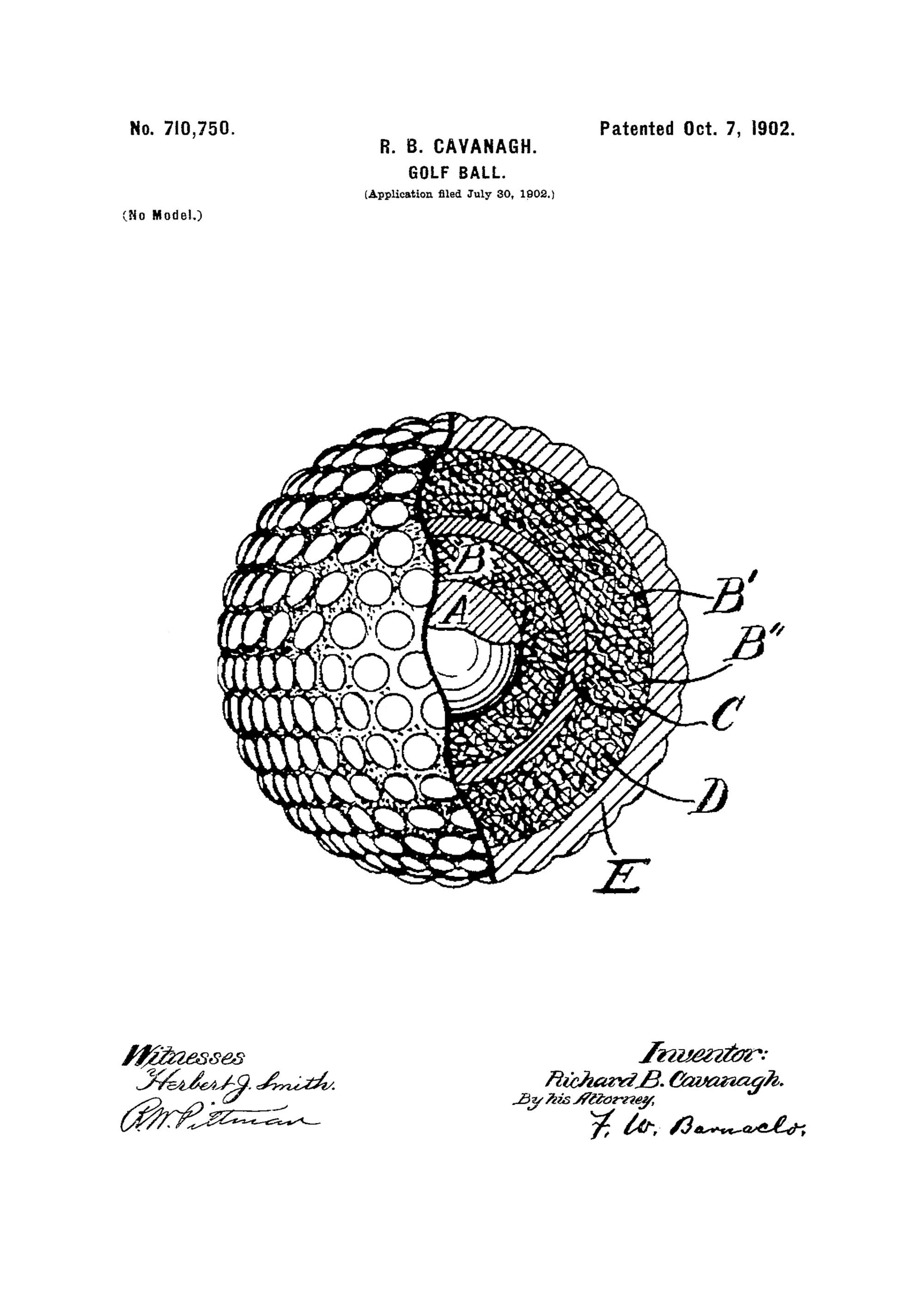 Golf Ball Patent Poster 0