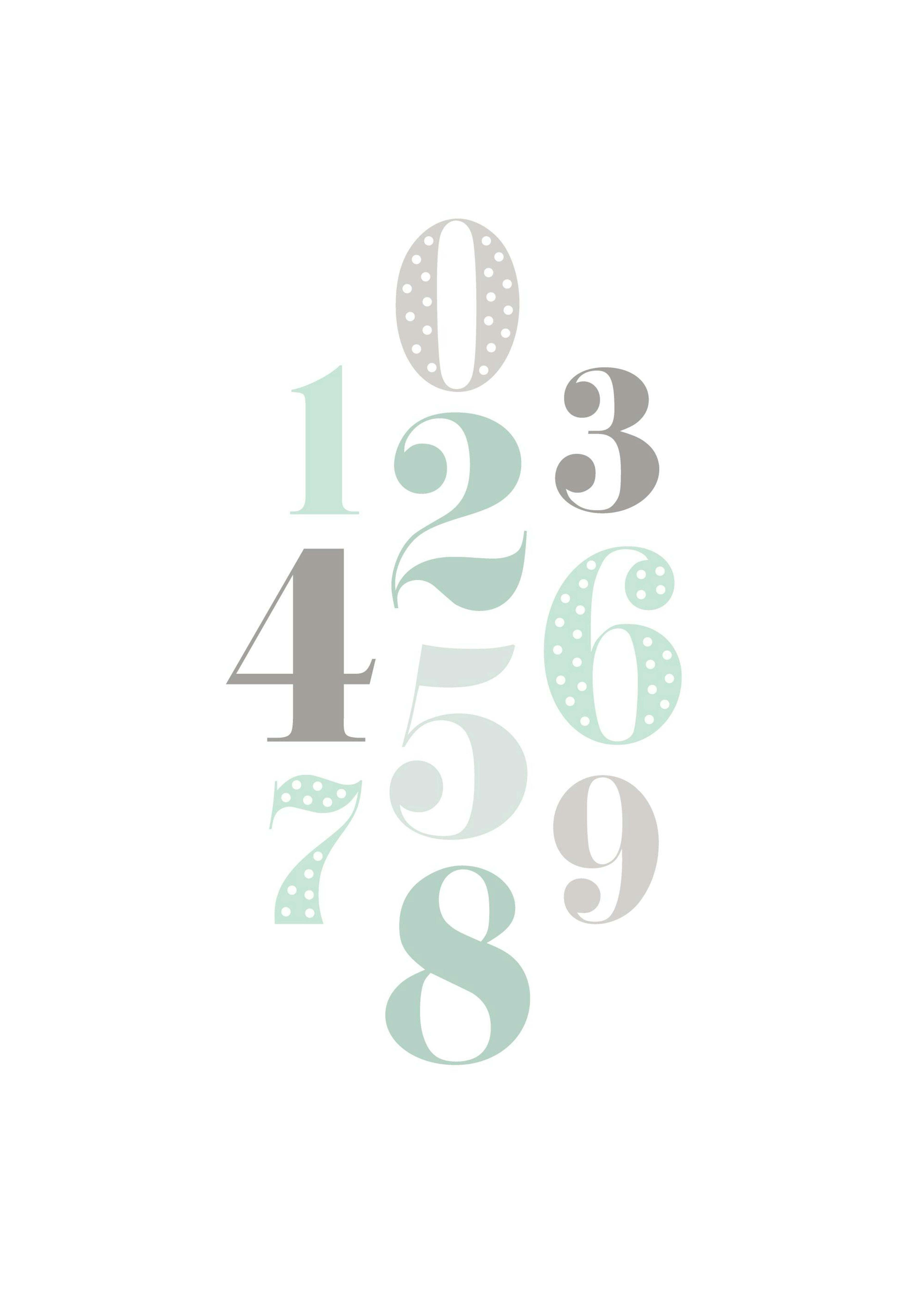 Numbers Green Poster 0