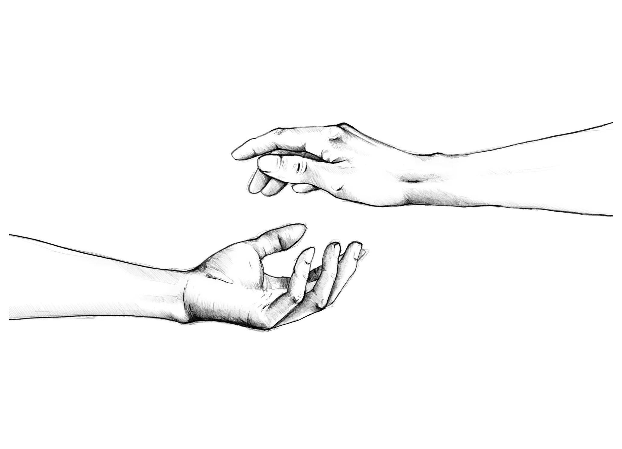 Reaching Hands Poster (30x40 cm) - Poster Store
