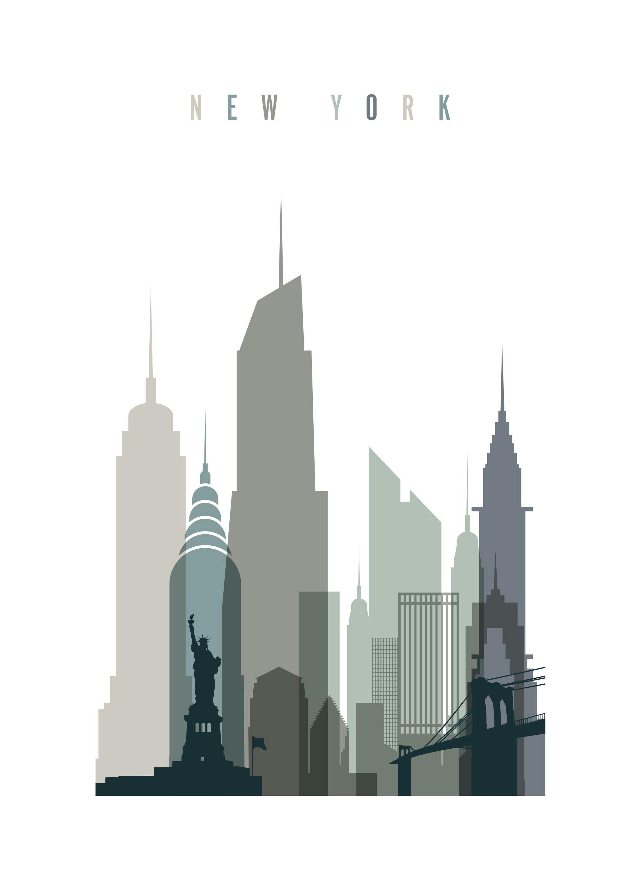 New York Skyline - Art Prints Vicky Poster - Poster Store
