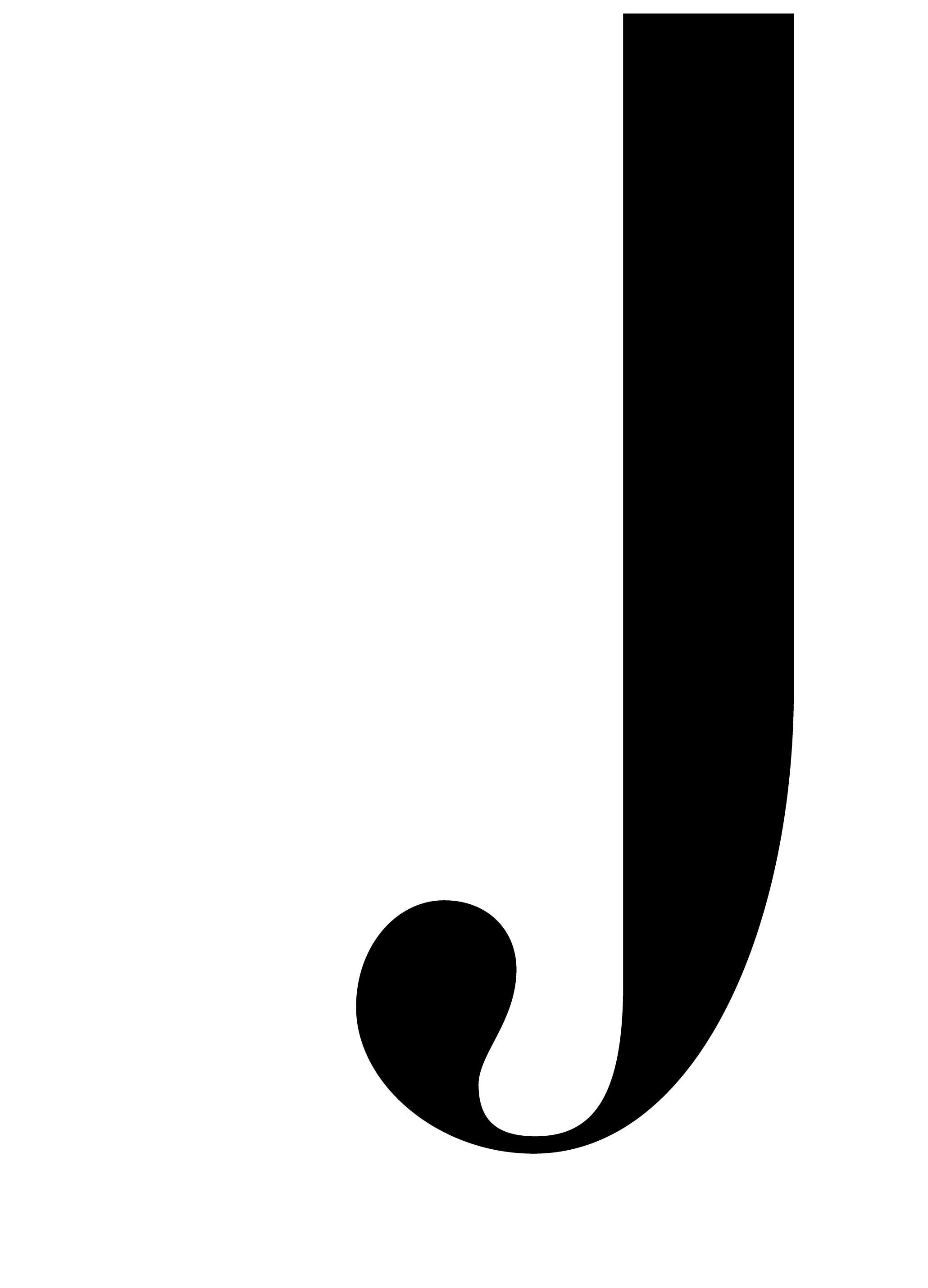 Bokstav J Plakat (30x40 cm) - Poster Store