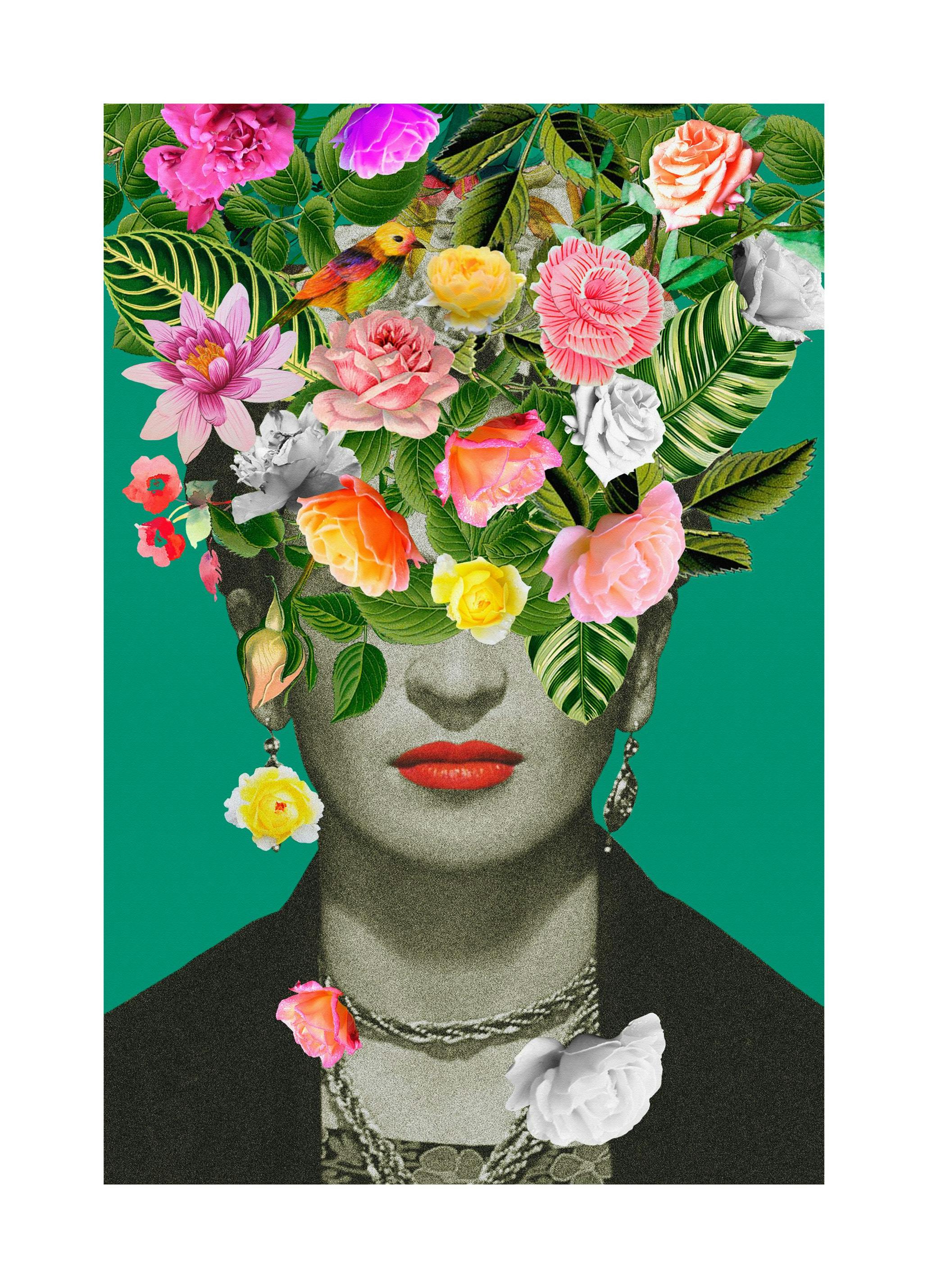 Frida floral Poster (50x70 cm) - Poster Store