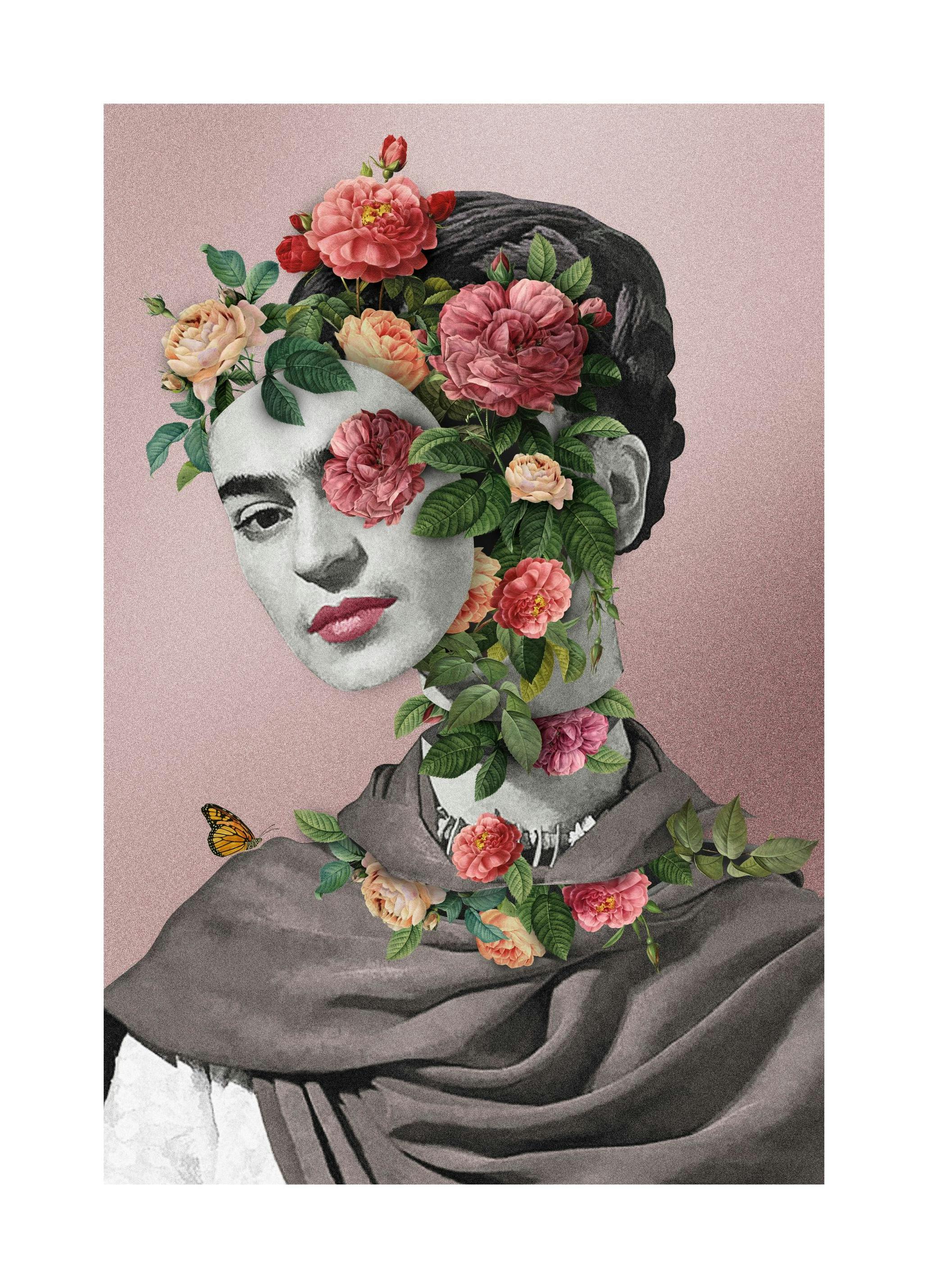 Frida Floral 2 Plakat (30x40 cm) - Poster Store