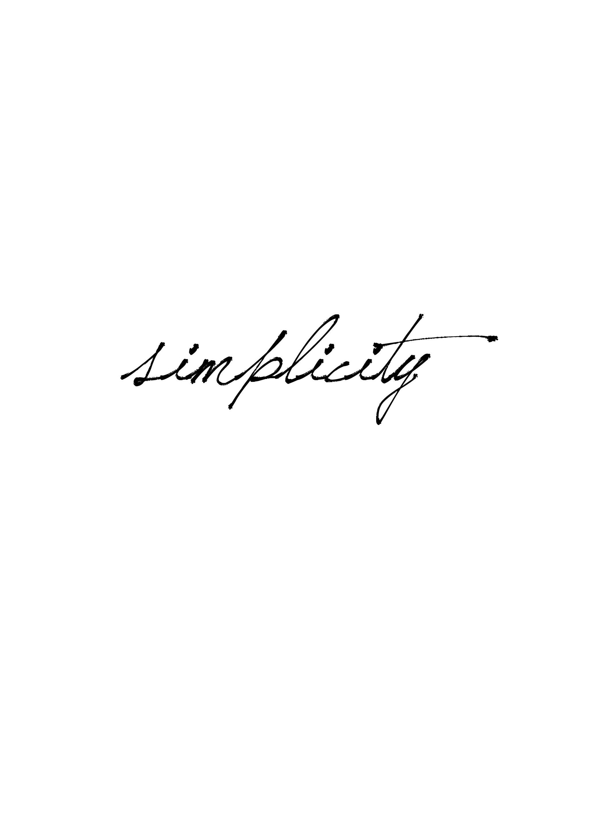 Plakat Simplicity (30x40 cm) - Poster Store