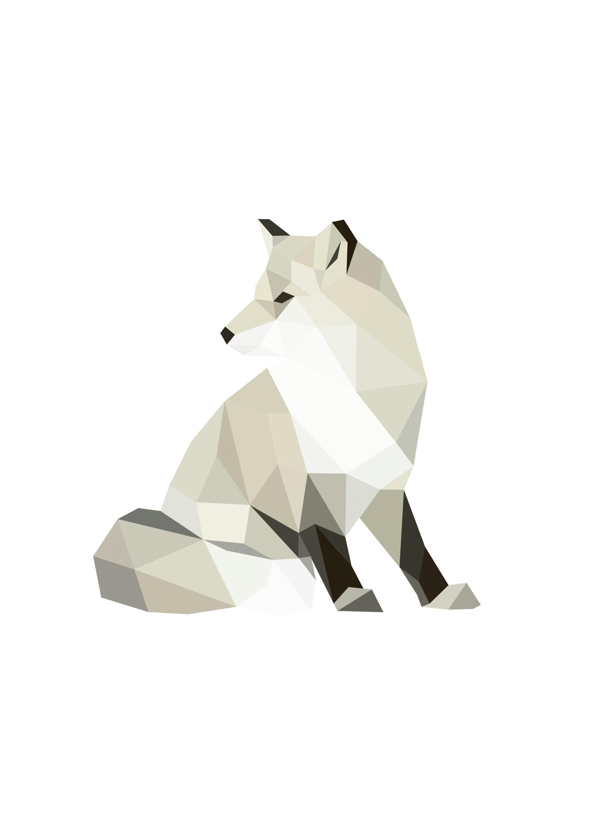 Polygon Fox, Poster (13x18 cm) - Poster Store