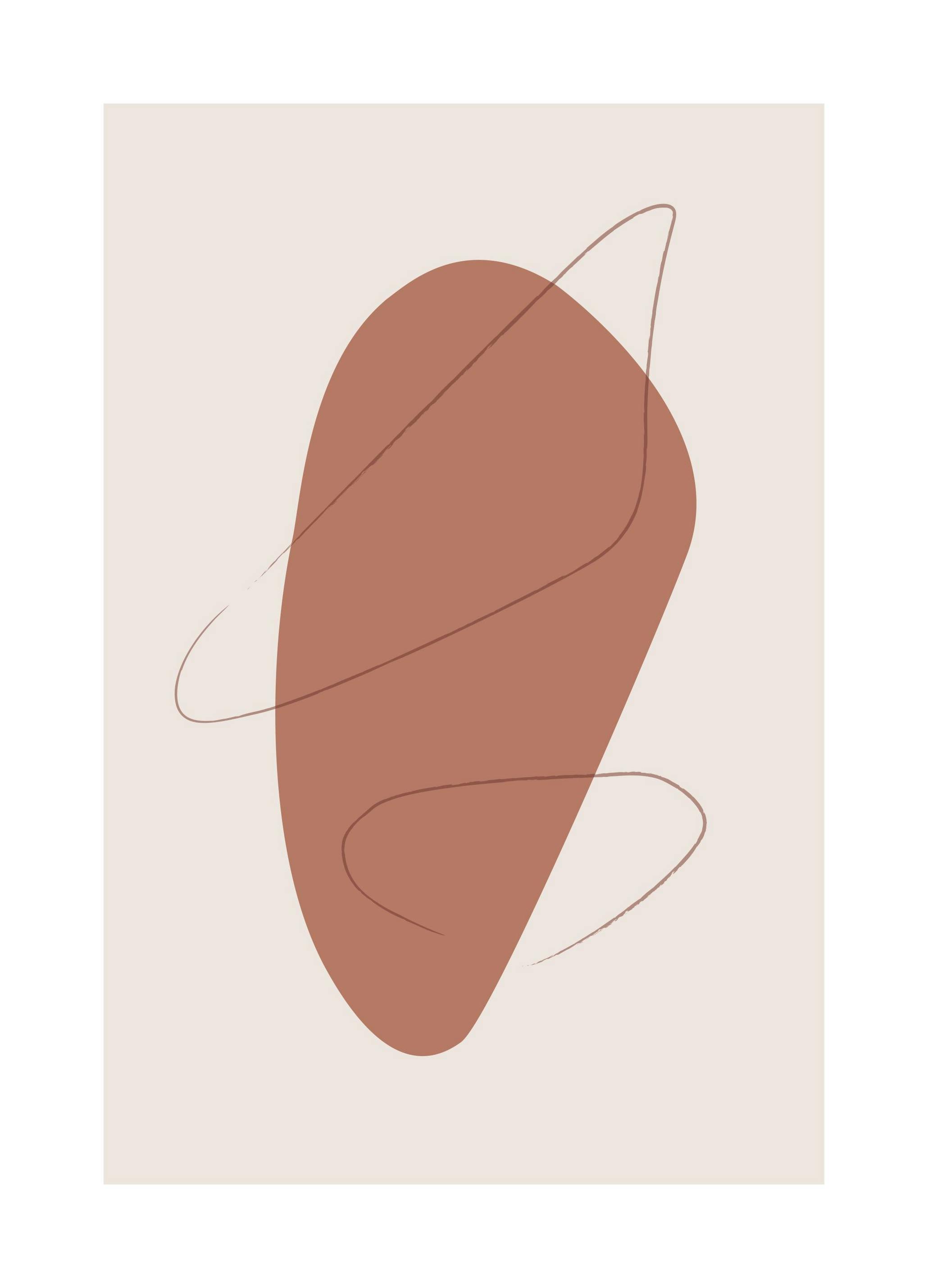 Graphic Shapes and Lines No1 Poster (50x70 cm) - Poster Store